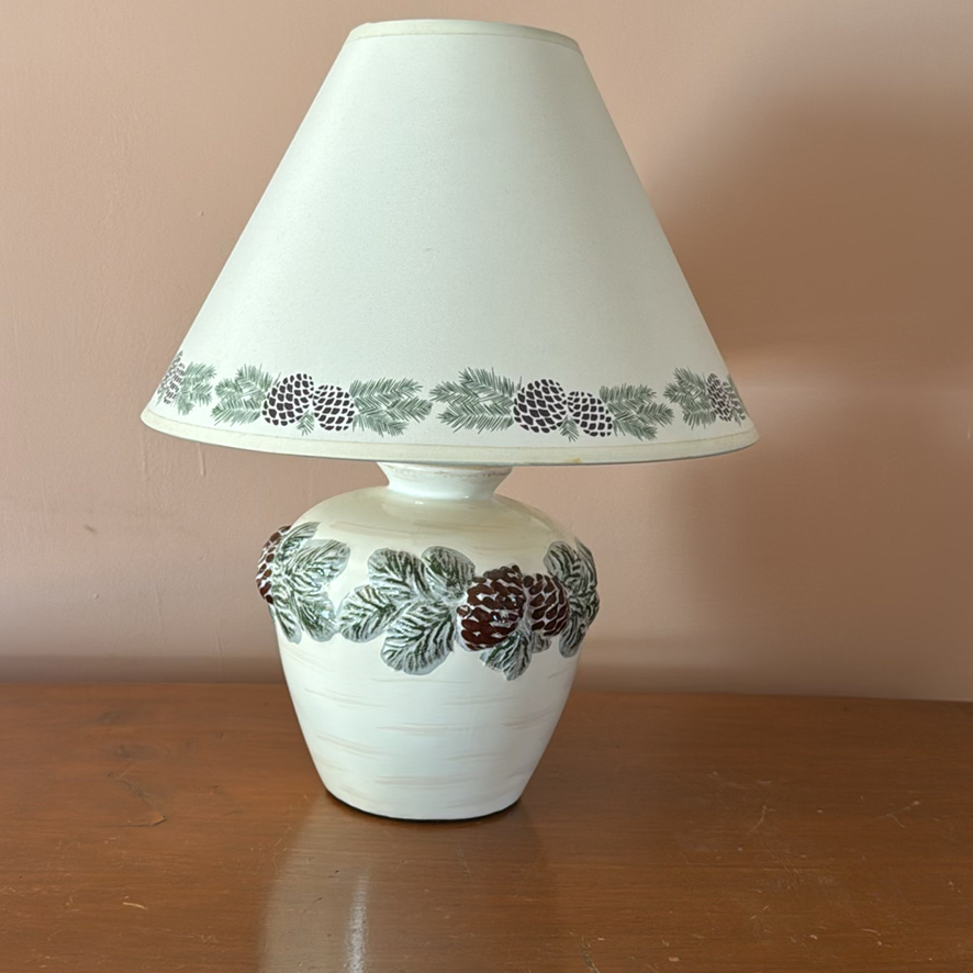 Wooden Drop-Leaf Table and Ceramic Table Lamp - image 2 of 6