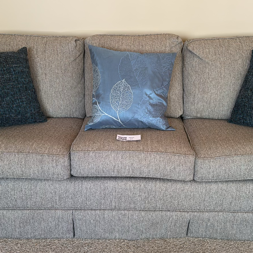 Gray/Brown Fabric Sofa with Cushions and Throw Pillows - image 1 of 4