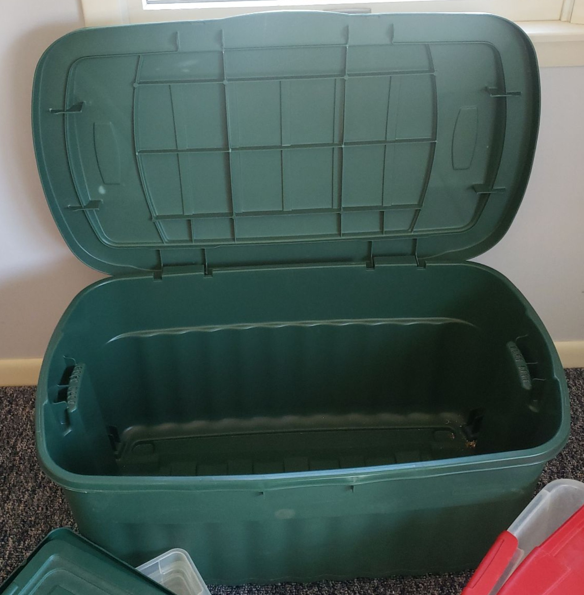 Four Plastic Storage Bins with Lids - image 2 of 3