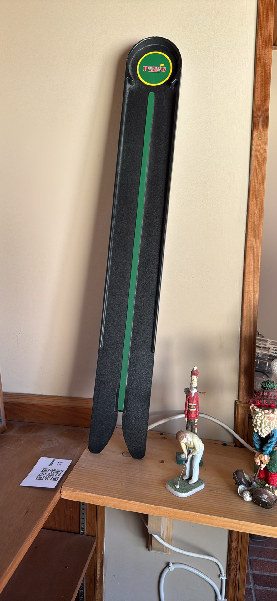 Golf-Themed Figurines, Framed Golf Print, and Putting Track. - image 9 of 10
