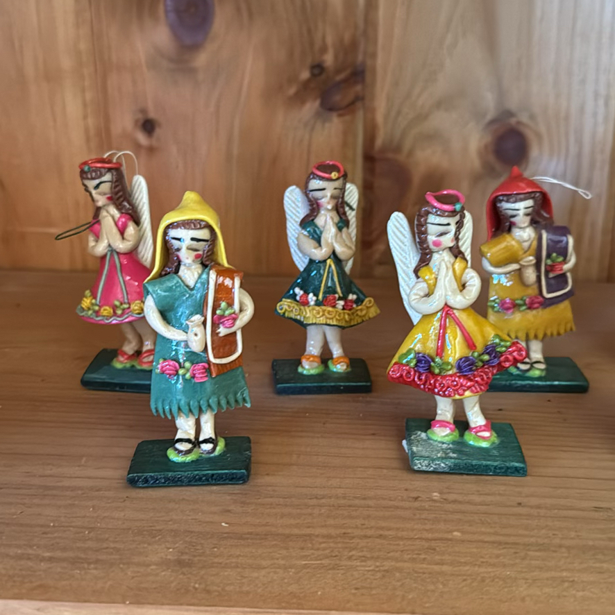 Assorted Hand-Painted Folk Art Figurines - image 2 of 3