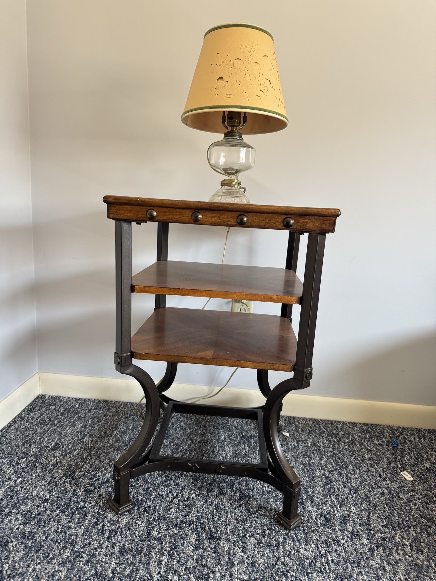 Butler Side Table with Lamp - image 1 of 4