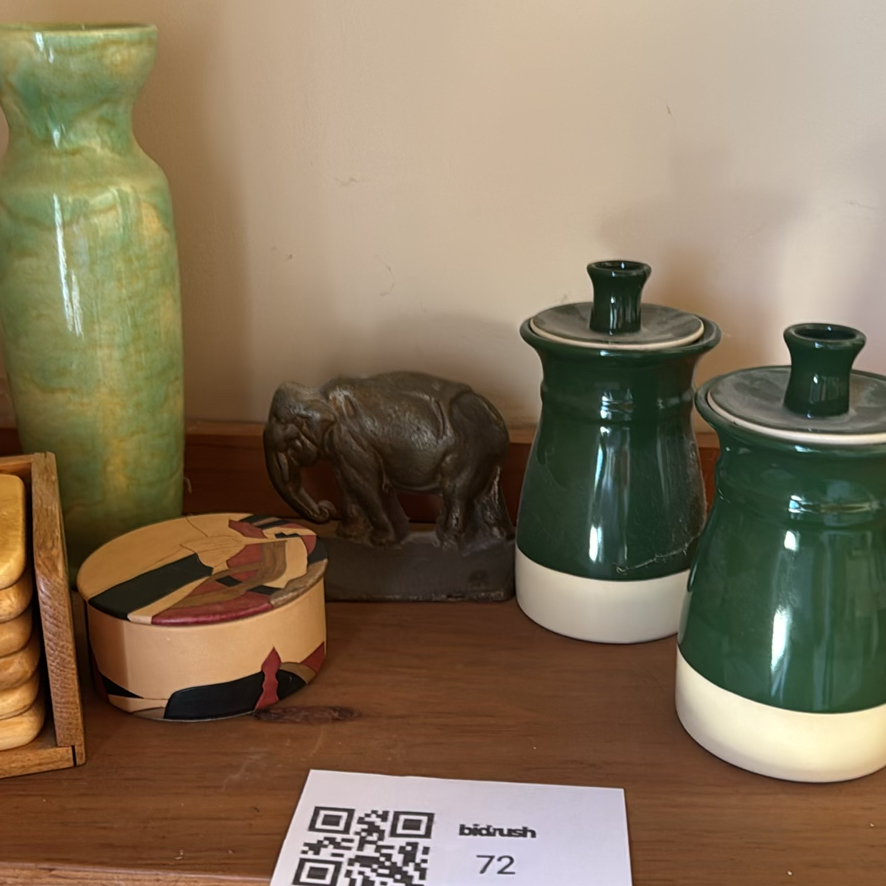 Ceramic Vessels, Elephant Figurine, and Decorative Accessories - image 1 of 4
