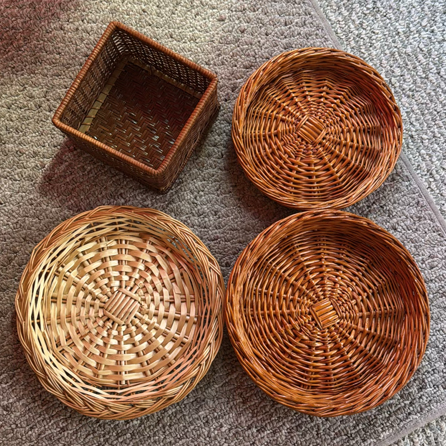 Assorted Home Decor Items Including Baskets, Candle Holders, and Crystal Marbles - image 3 of 8