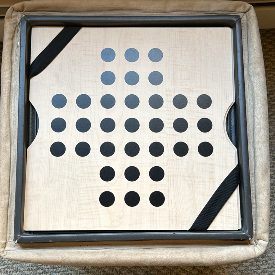 Upholstered Storage Ottoman With Multi-Game Board Set - image 4 of 7