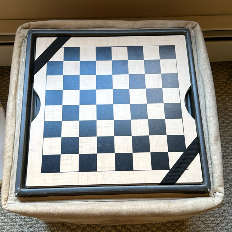 Upholstered Storage Ottoman With Multi-Game Board Set - image 3 of 7