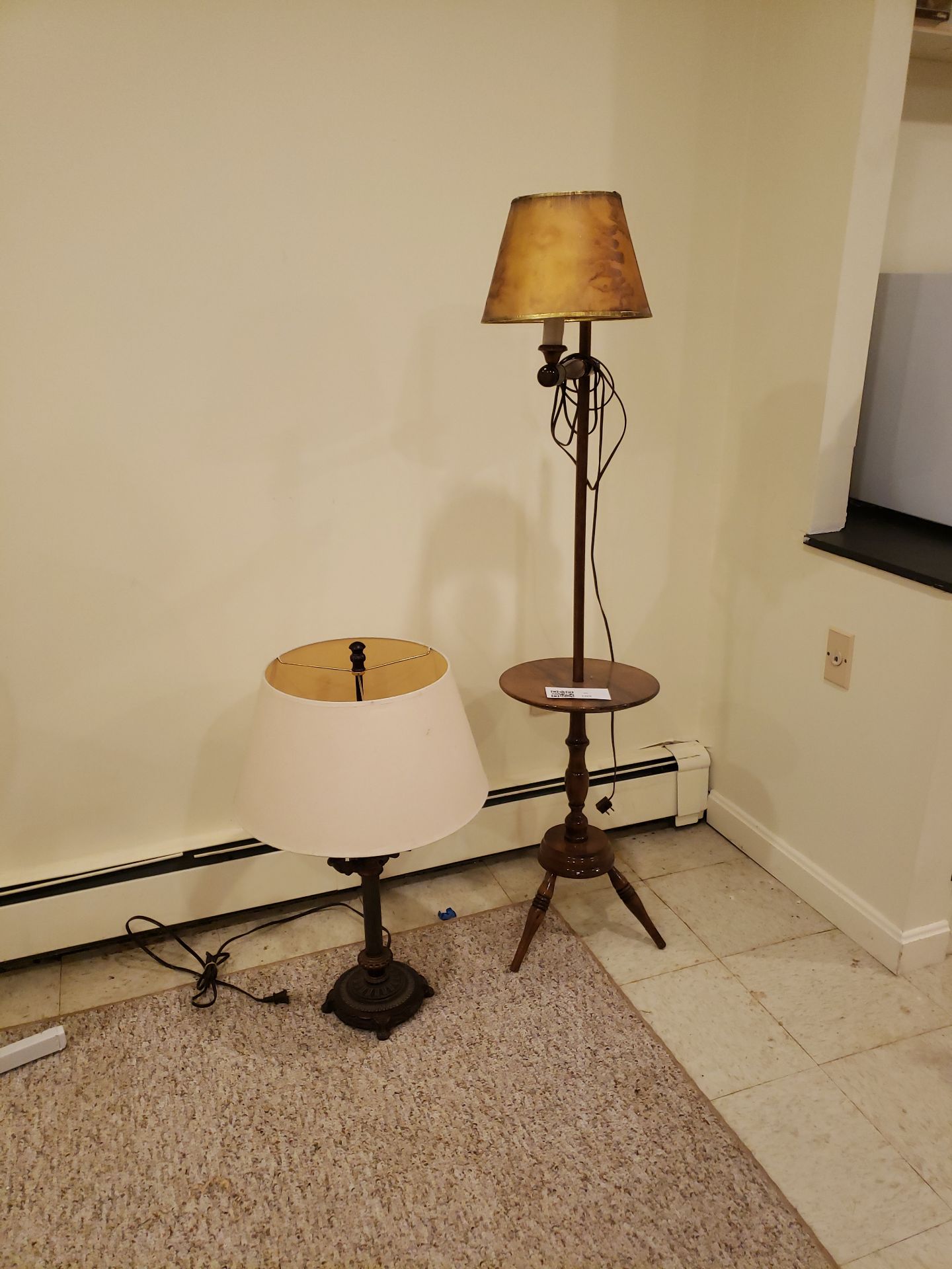 Table Lamp and Floor Lamp with Shades - image 4 of 4