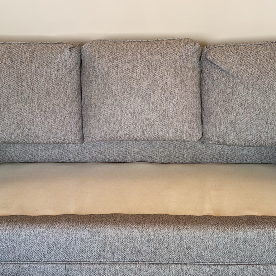 Gray/Brown Fabric Sofa with Cushions and Throw Pillows - image 4 of 4