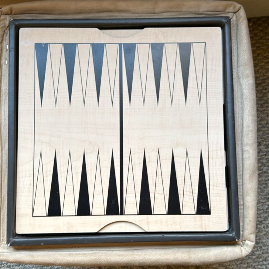 Upholstered Storage Ottoman With Multi-Game Board Set - image 5 of 7