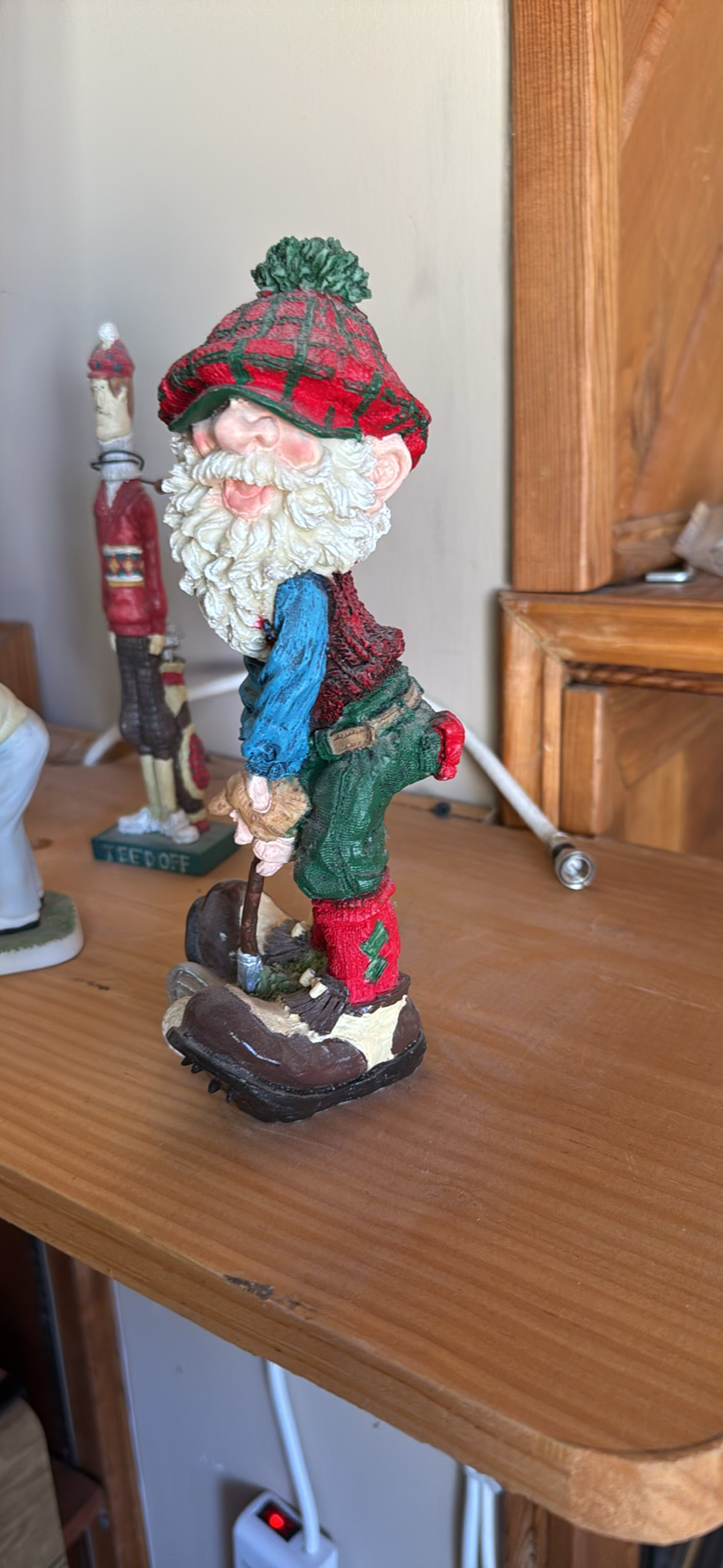 Golf-Themed Figurines, Framed Golf Print, and Putting Track. - image 5 of 10