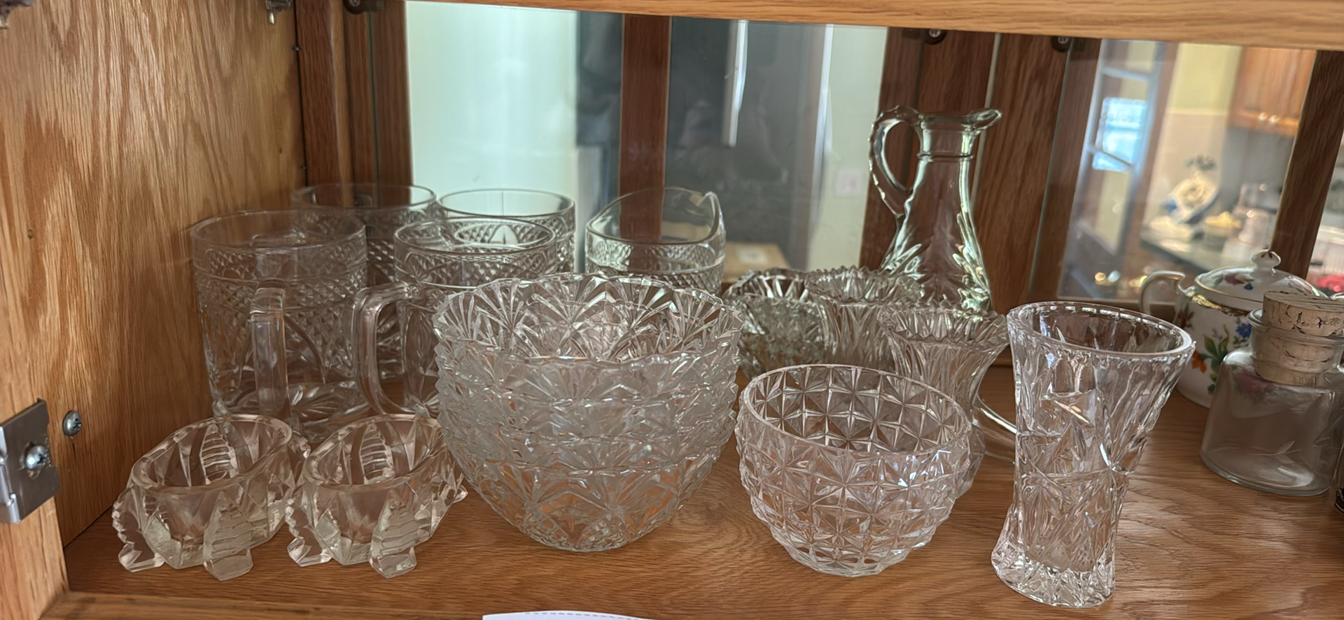 Assorted Cut Glass Bowls, Glassware, Vase, and Pitcher - image 1 of 3