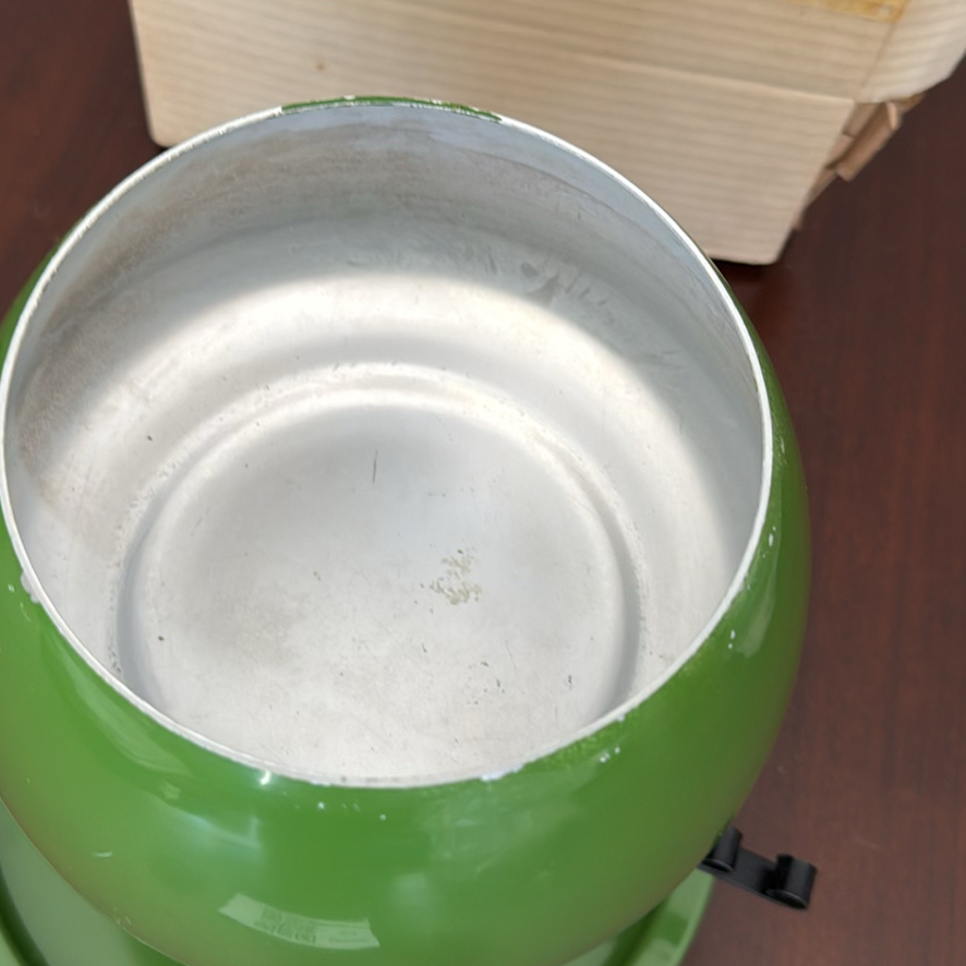 Green Fondue Pot Set with Stand and Burner - image 3 of 4