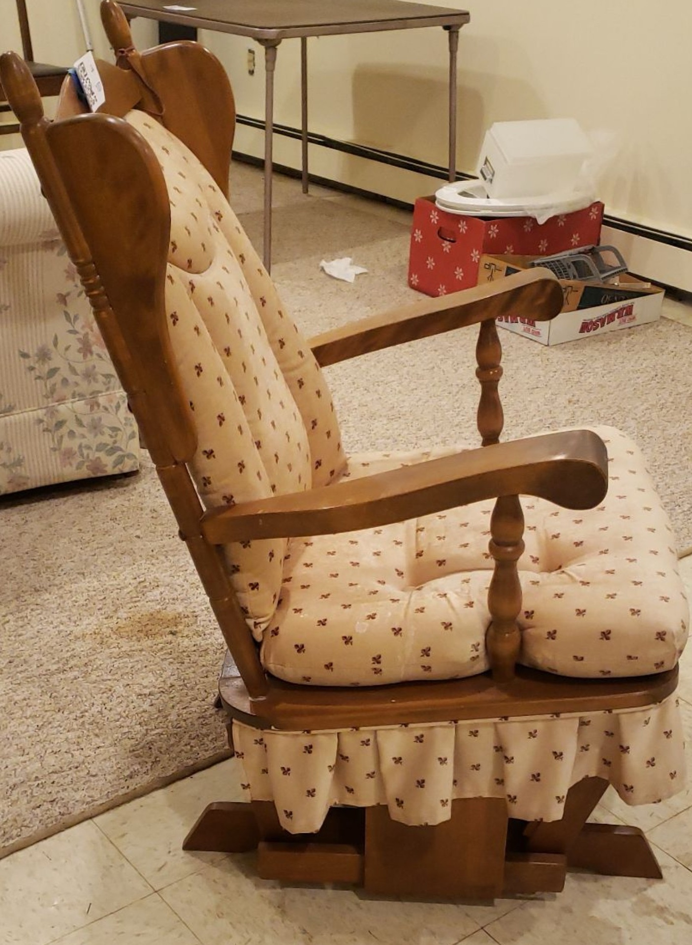 Wooden Upholstered Glider Chair - image 2 of 3