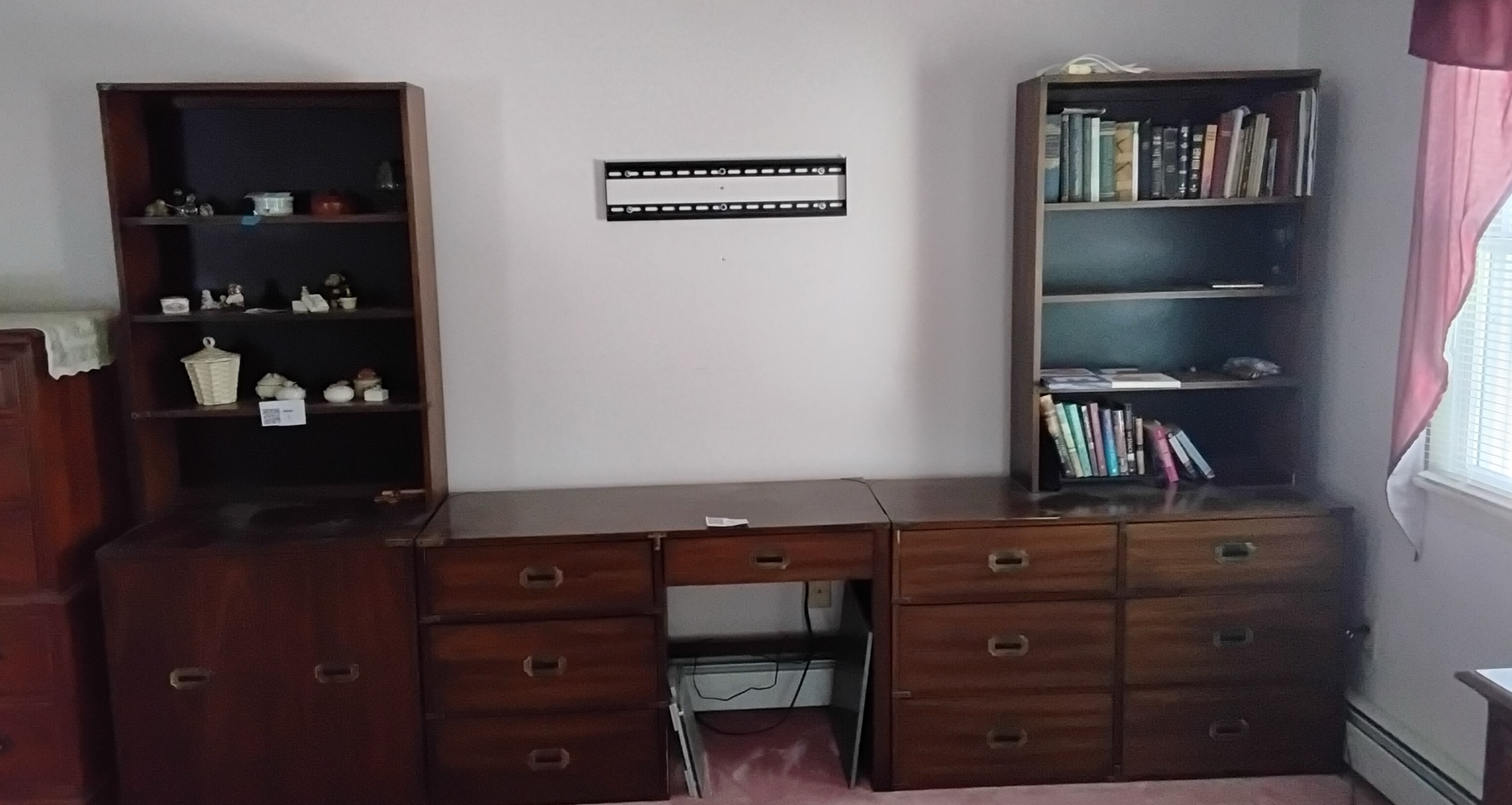 Wooden Wall Unit with Bookcases and Desk - image 1 of 3