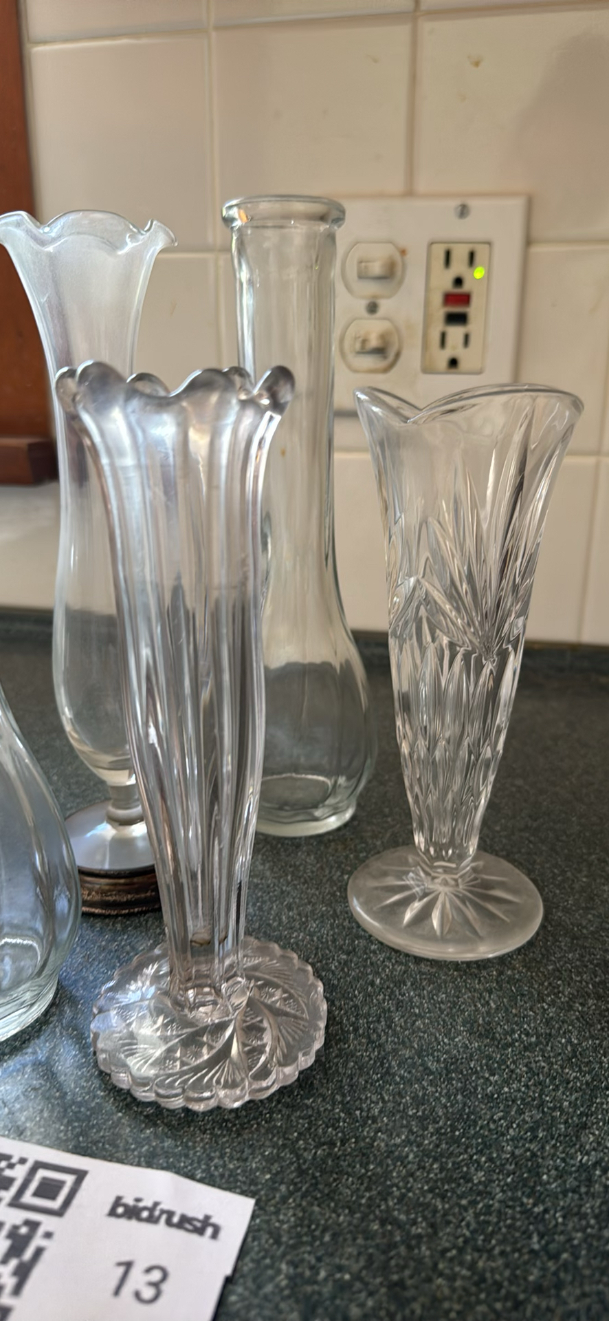 Assorted Clear Glass Vases - image 3 of 3