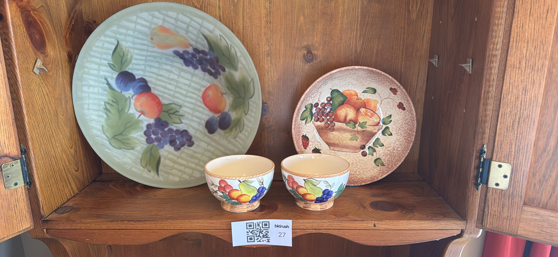 Five-Piece Ceramic Fruit-Decorated Dish Set - image 1 of 8