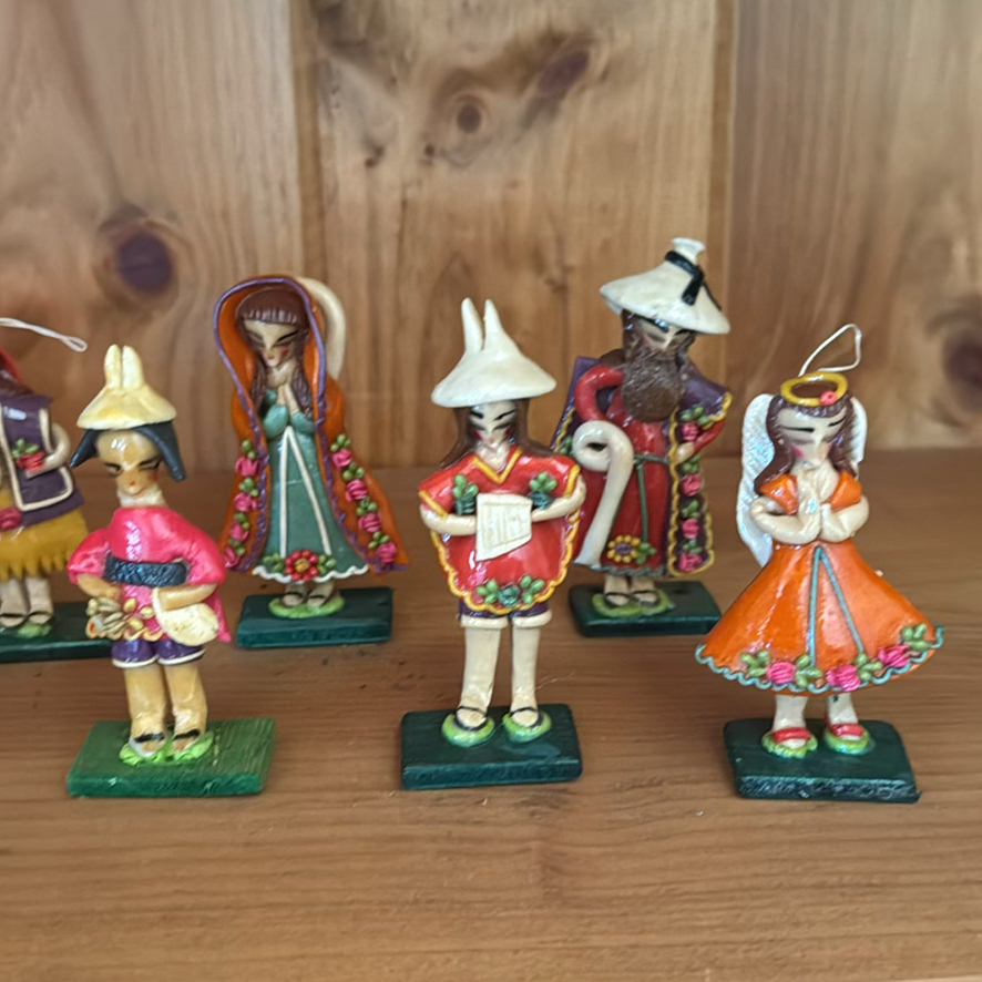 Assorted Hand-Painted Folk Art Figurines - image 3 of 3