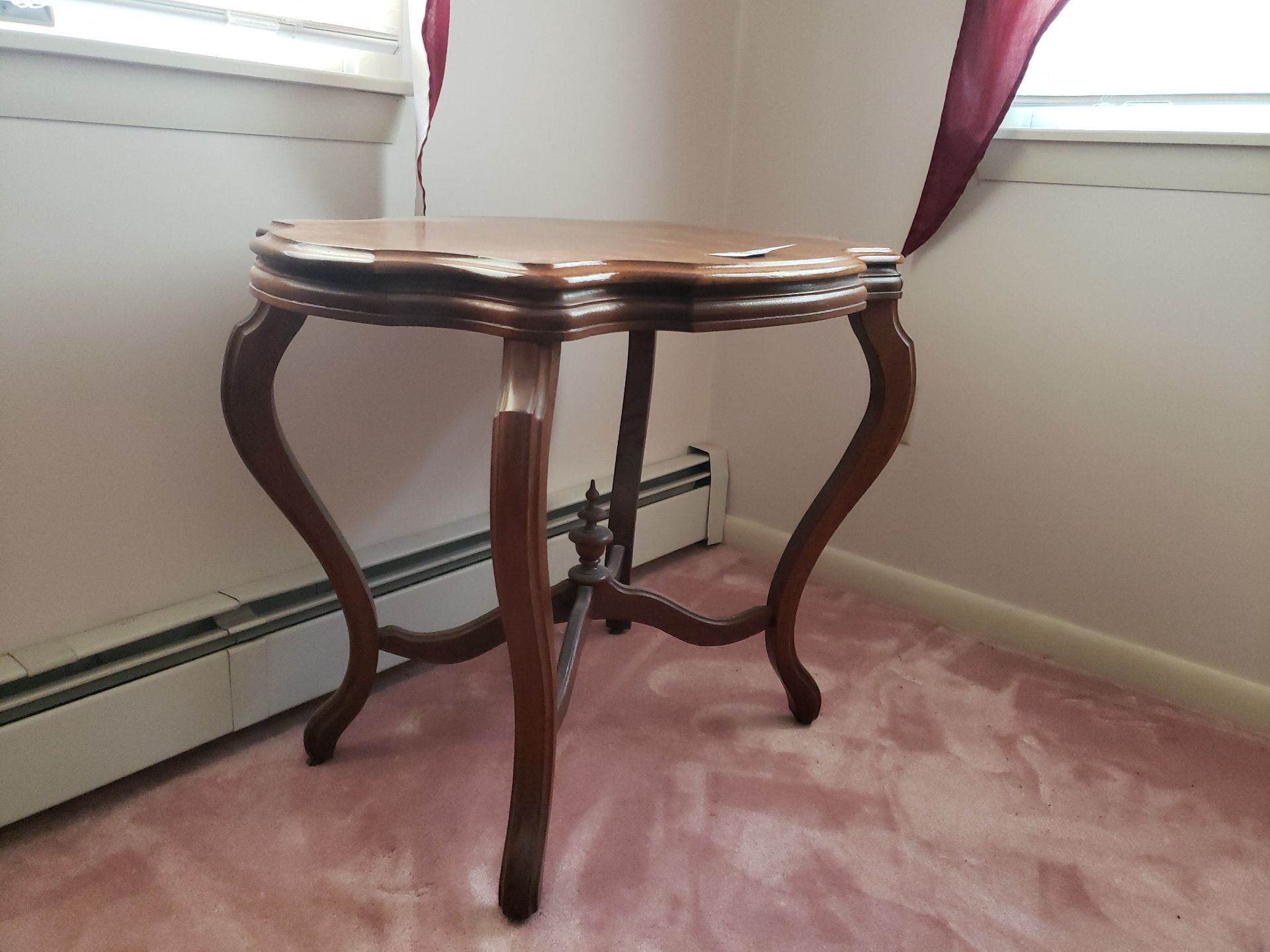 Vintage French Louis XV Style Carved Side Table with matching pedestal stand - image 4 of 4