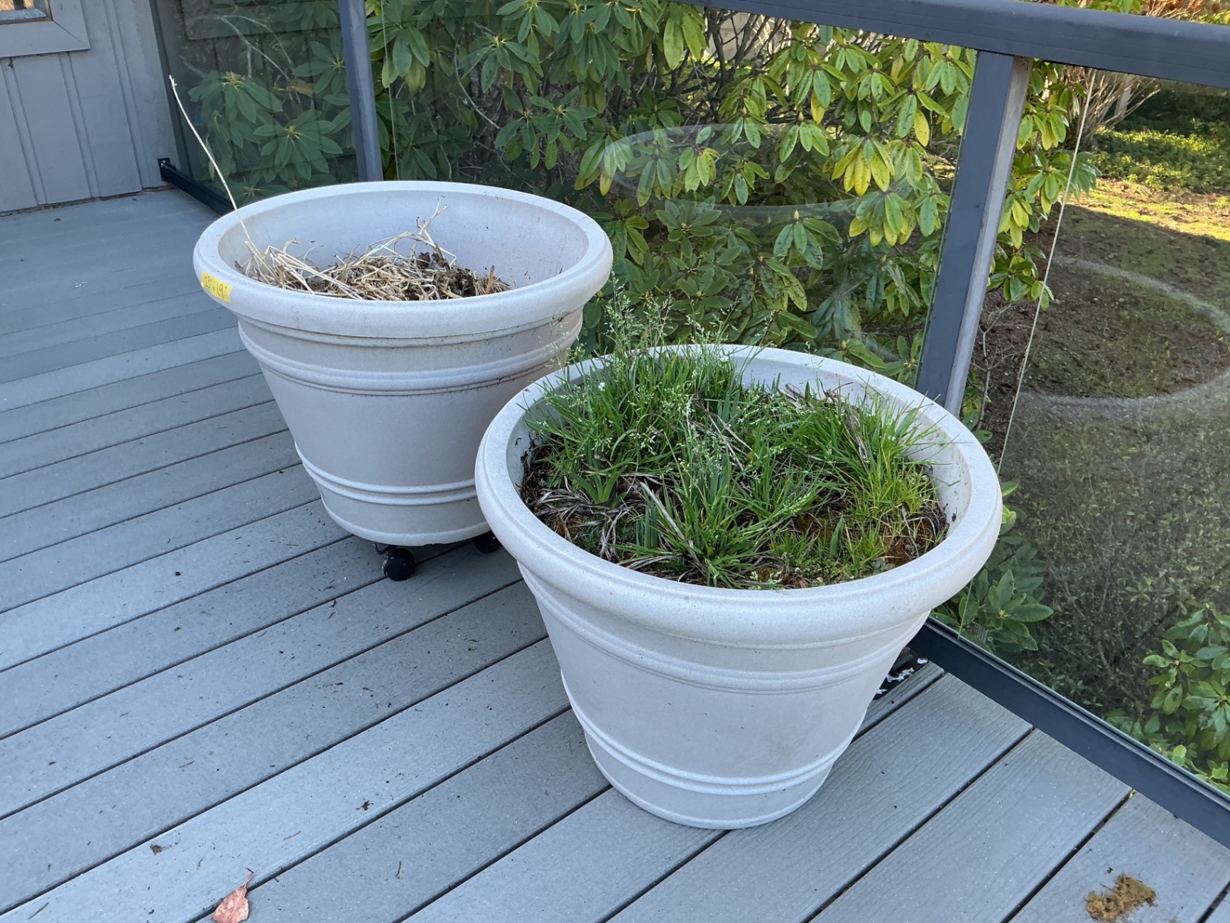 Two large plastic planters.  - image 3 of 4