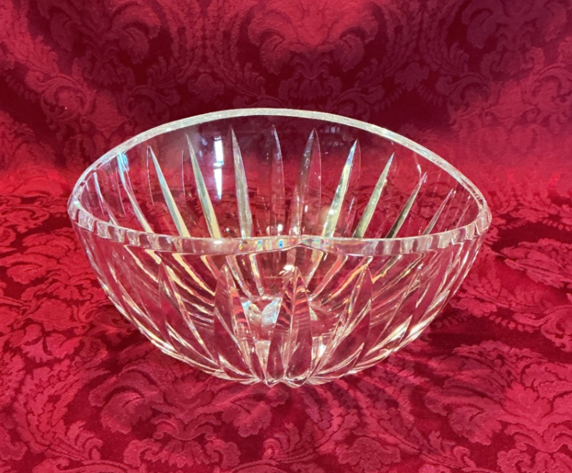 Crystal glass plate and bowl - image 3 of 4