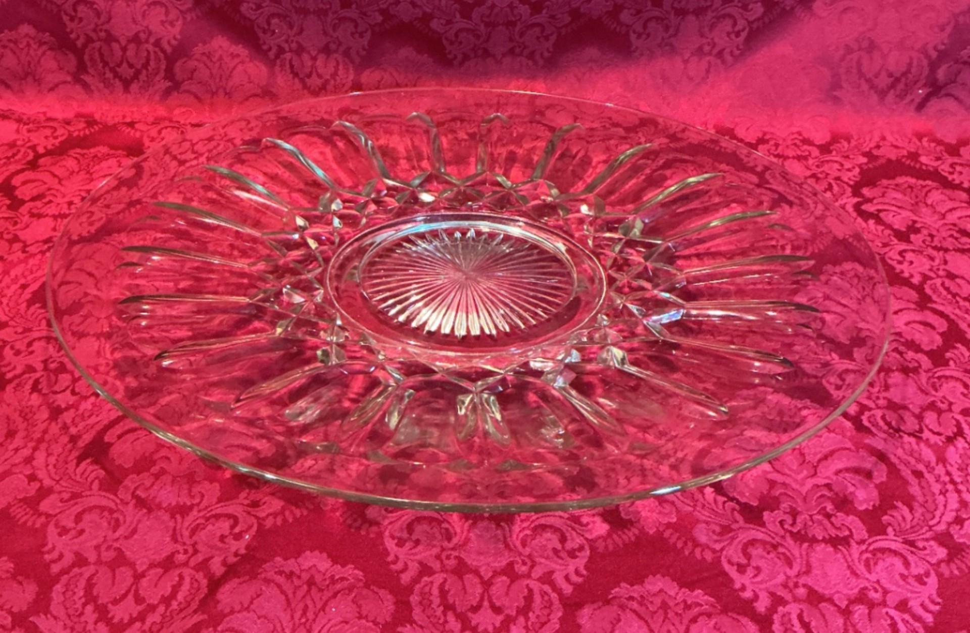 Crystal glass plate and bowl - image 2 of 4