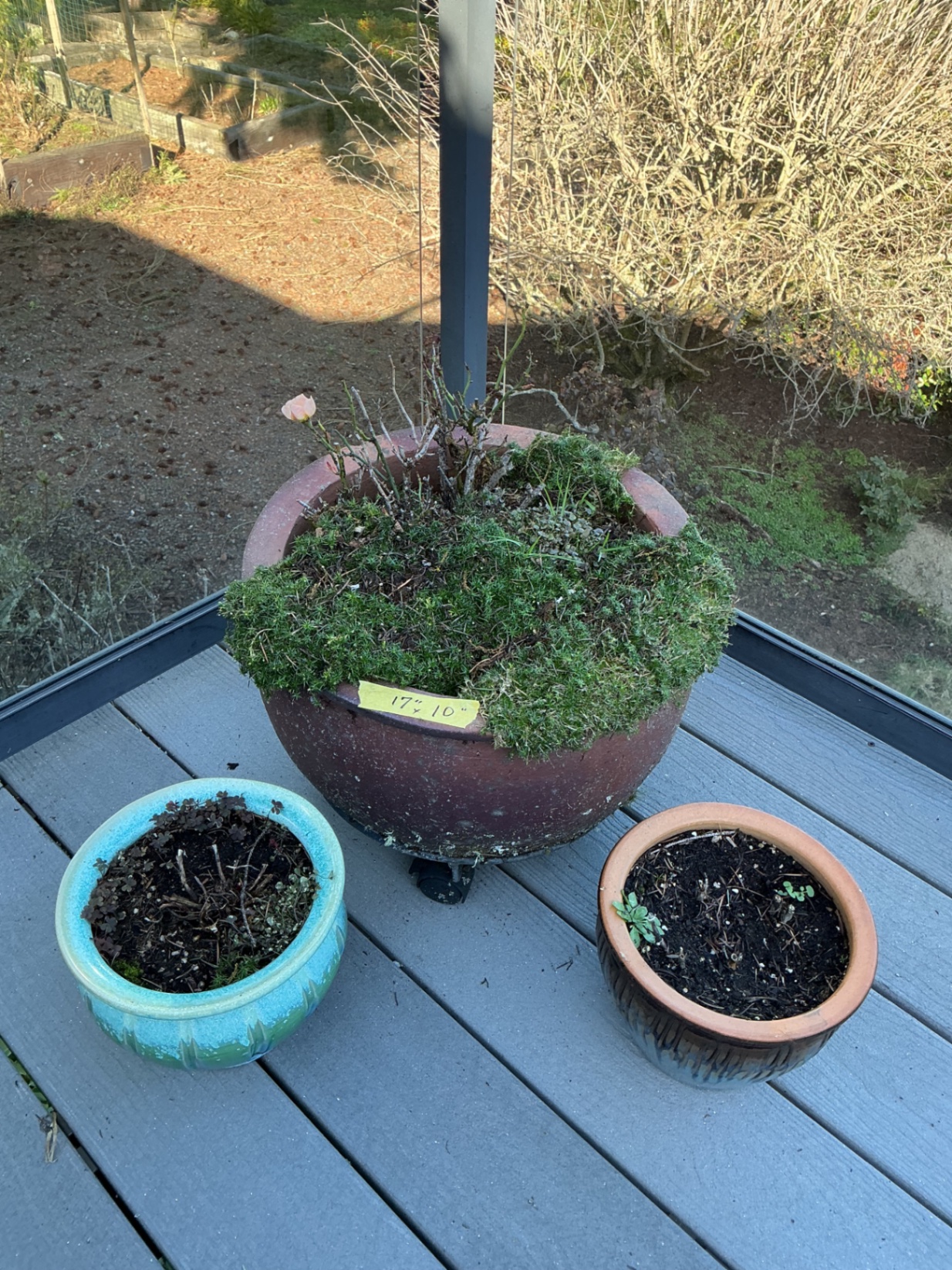 Ceramic and glazed planters.  - image 1 of 5
