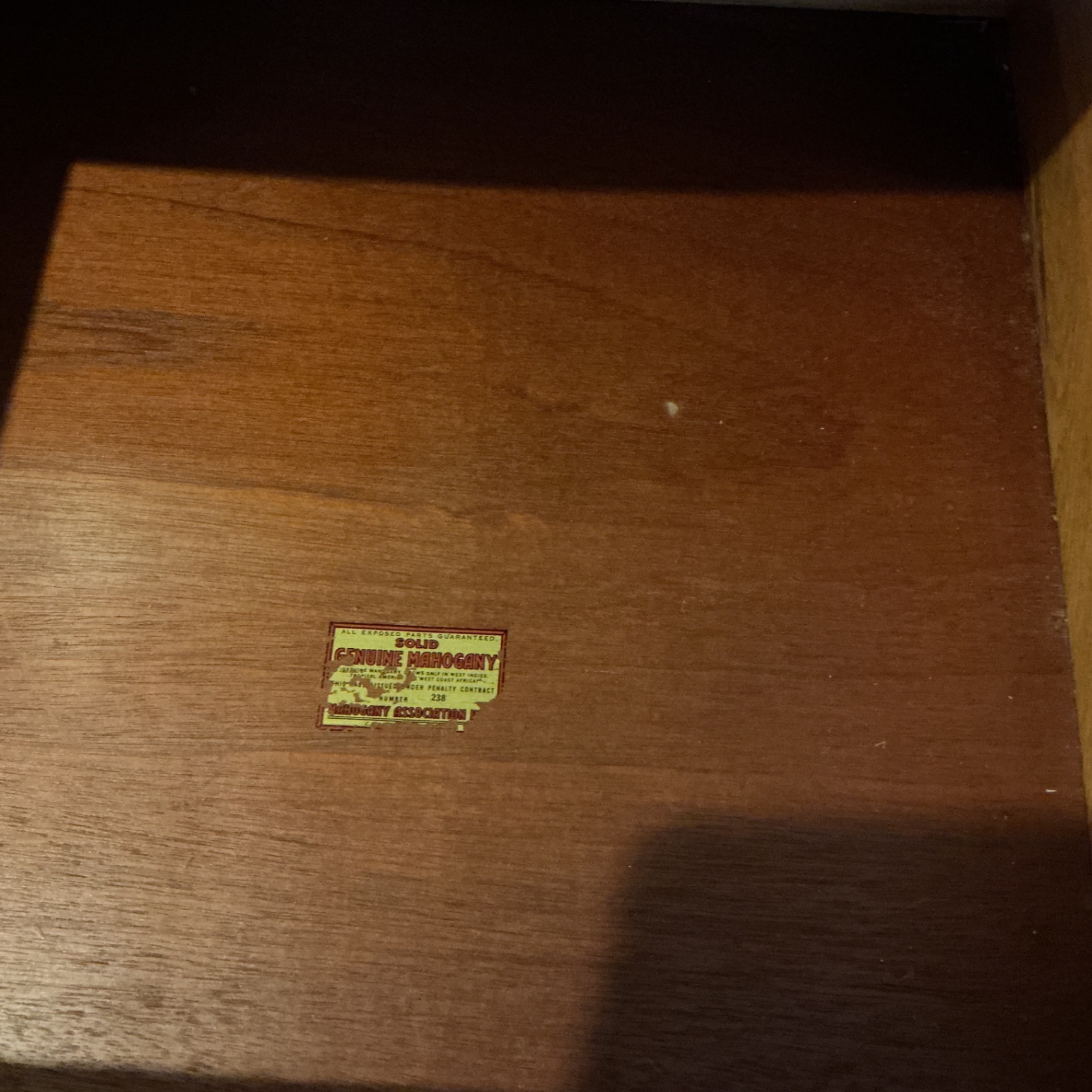 Vintage mahogany six-drawer dresser - image 7 of 7
