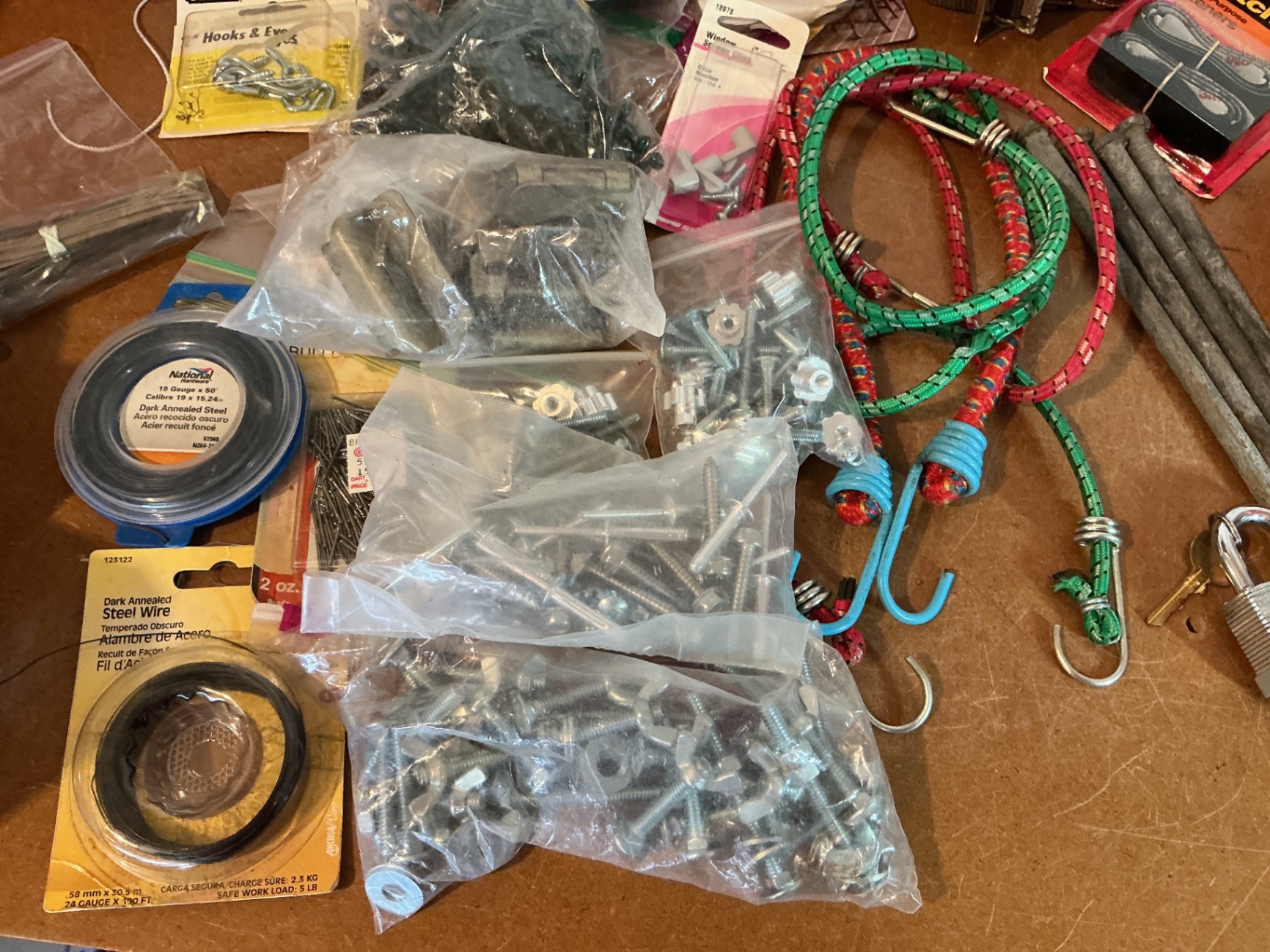 Assorted hardware, fasteners, and repair supplies - image 5 of 6