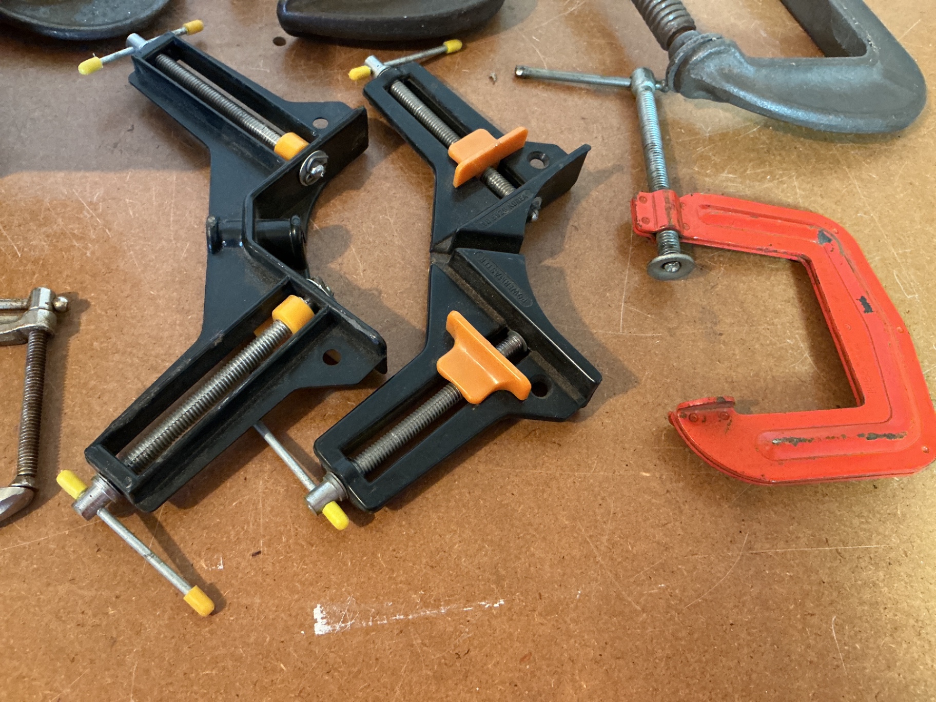 Assorted vintage woodworking clamps and bench vise - image 4 of 7