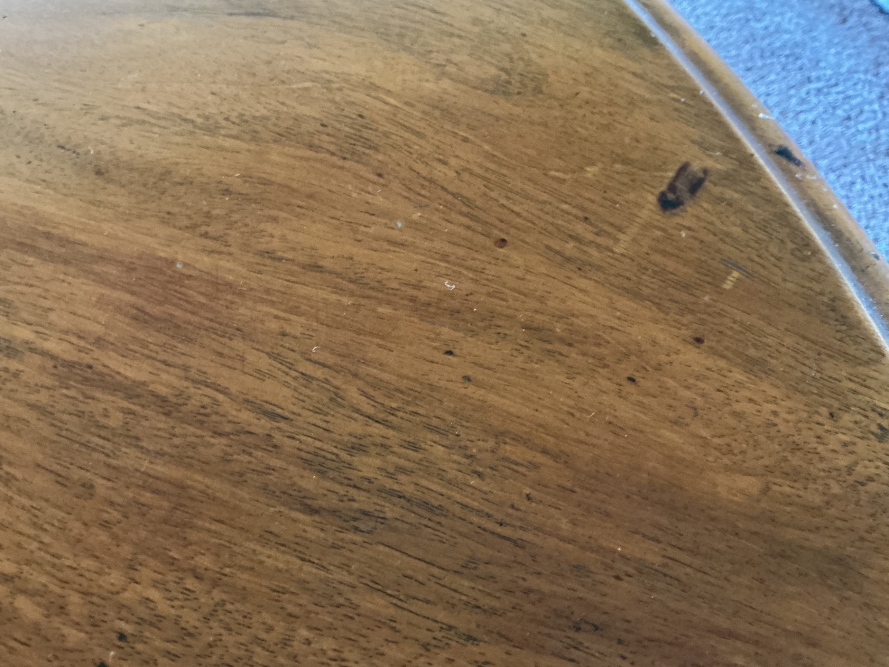 Round wooden coffee table with pedestal base - image 5 of 5