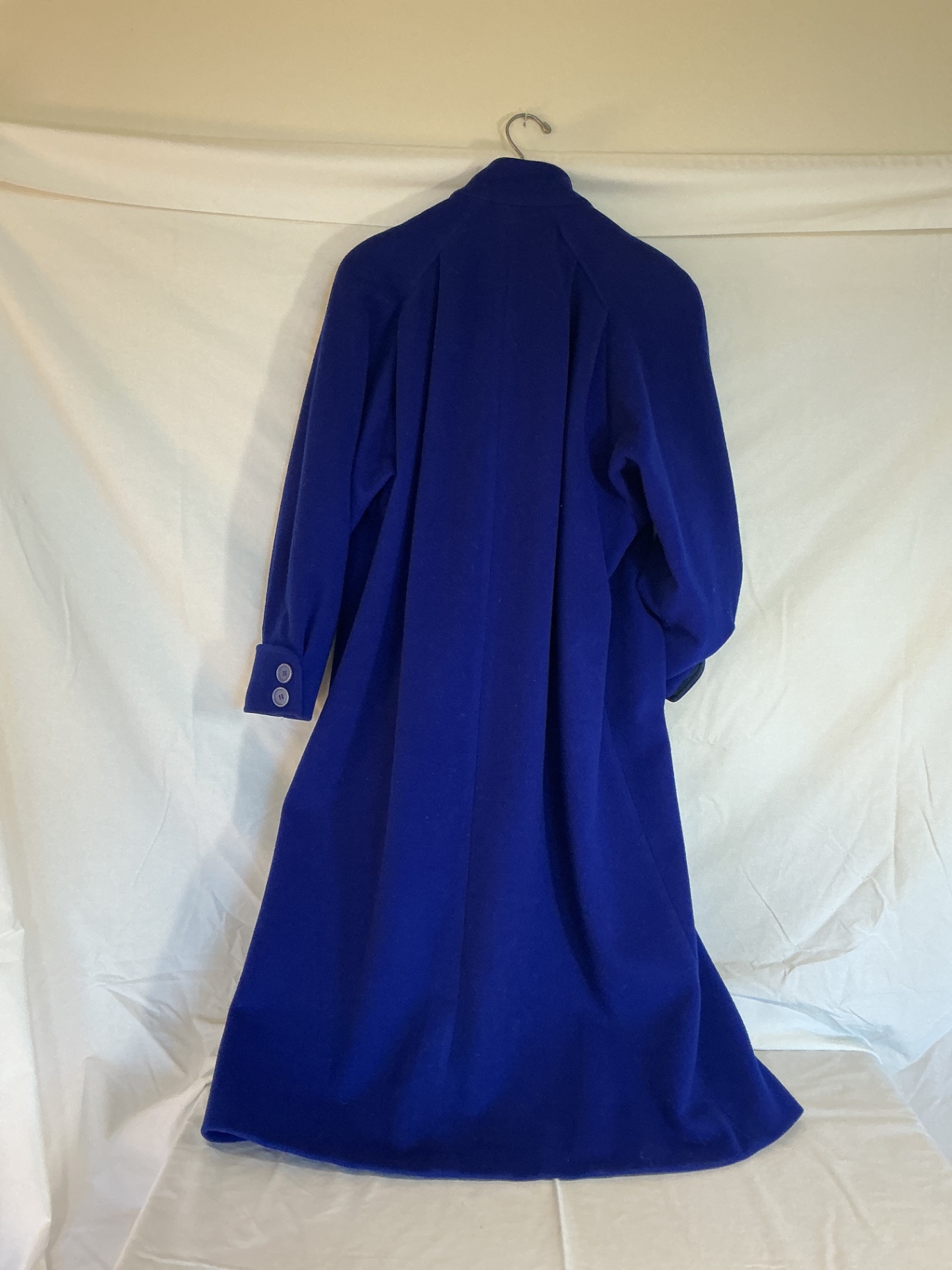 Royal blue long wool coat for women - image 2 of 5