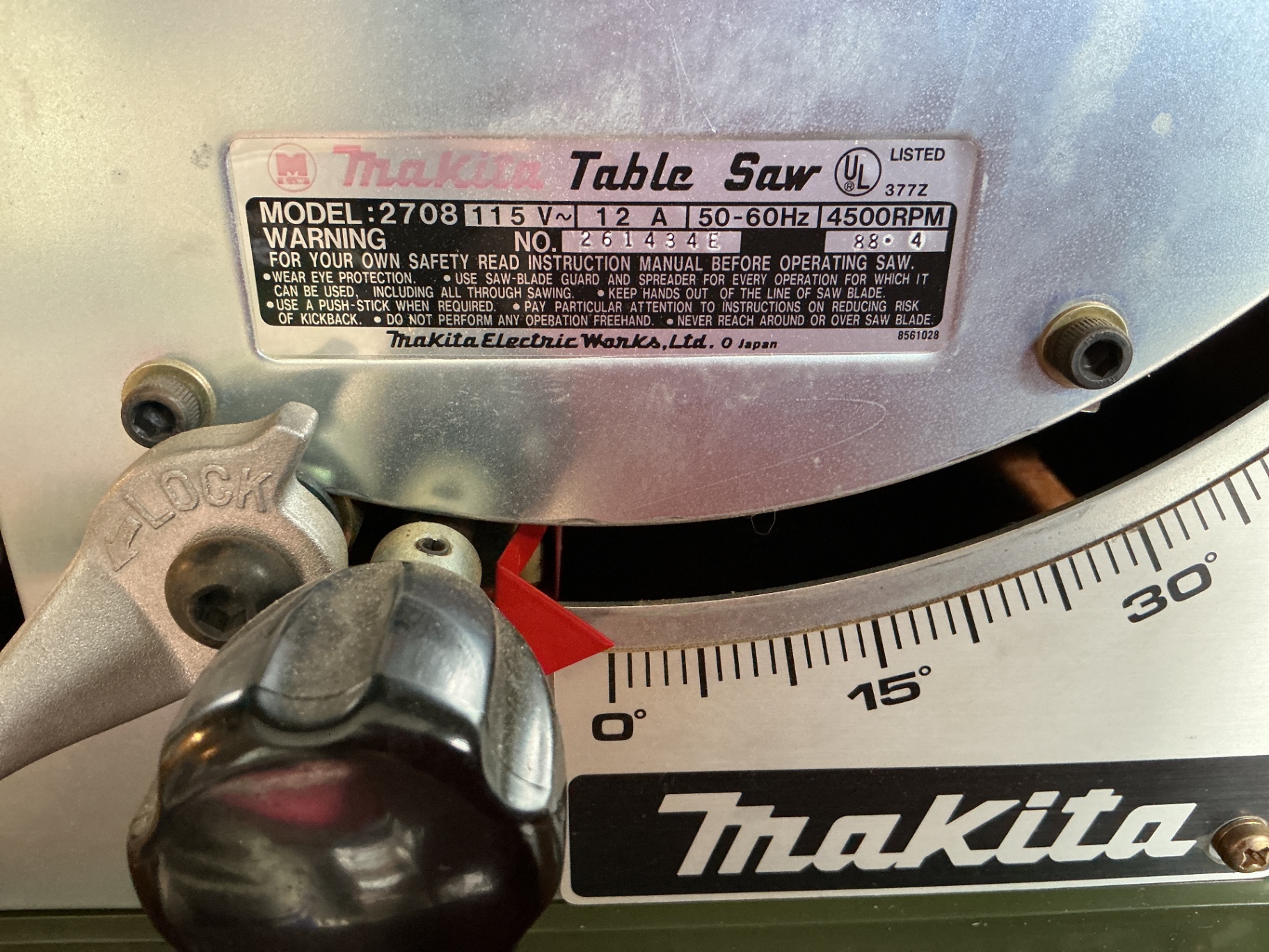 Makita Table Saw with Fence, Guard and Miter Gauge (Model 2708) - image 2 of 5