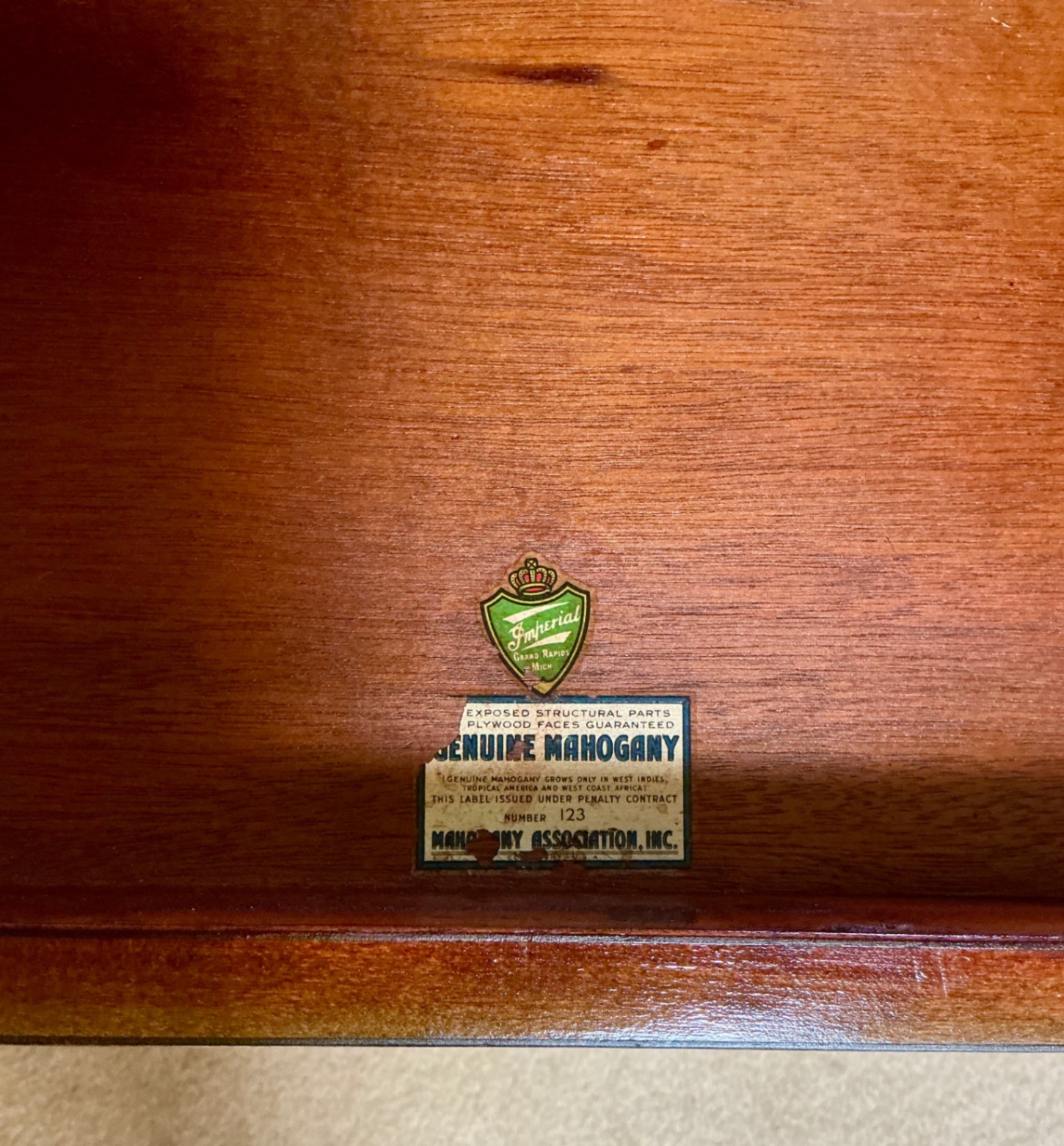 2 Mahogany pedestal table with drop leaves and drawer - image 6 of 8
