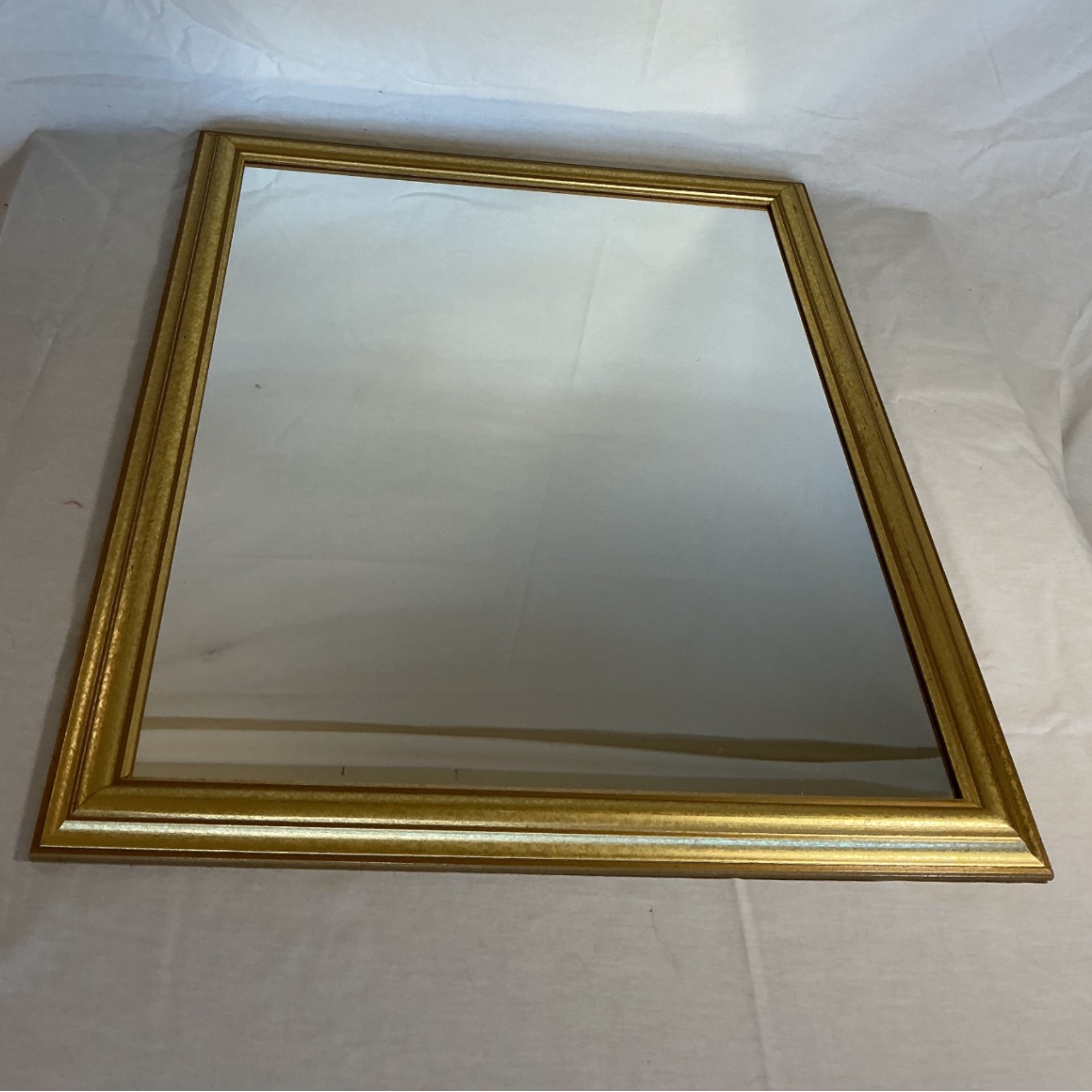 Gold-framed rectangular wall mirror - image 1 of 3