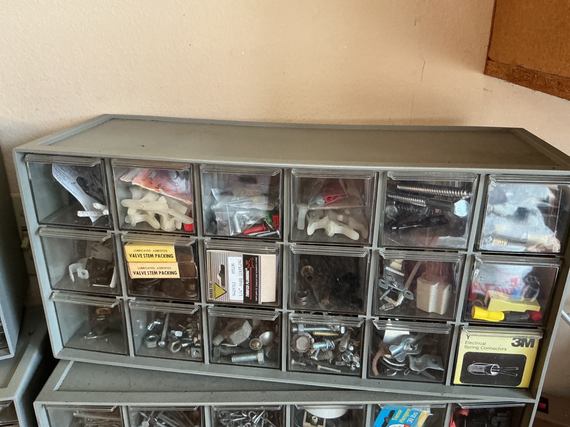 Multi-drawer hardware organizer with assorted fasteners - image 4 of 5