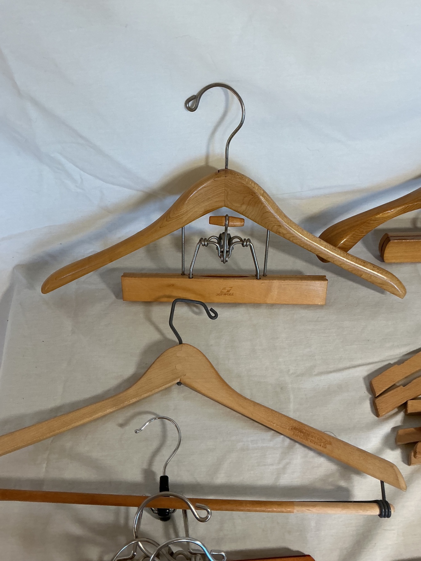 Assorted wooden clothes hangers - image 5 of 5