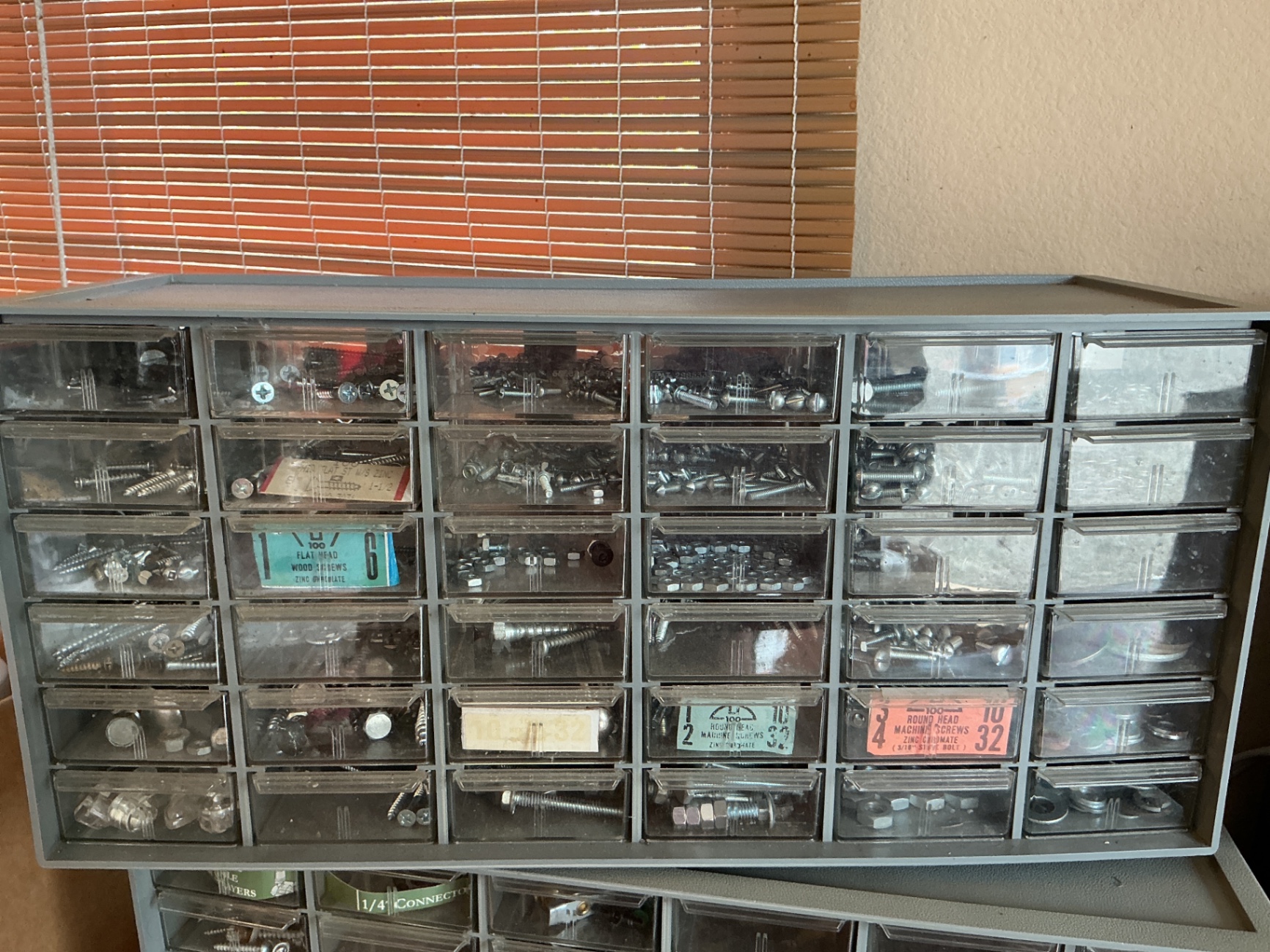 Multi-drawer hardware organizer with assorted fasteners - image 2 of 5