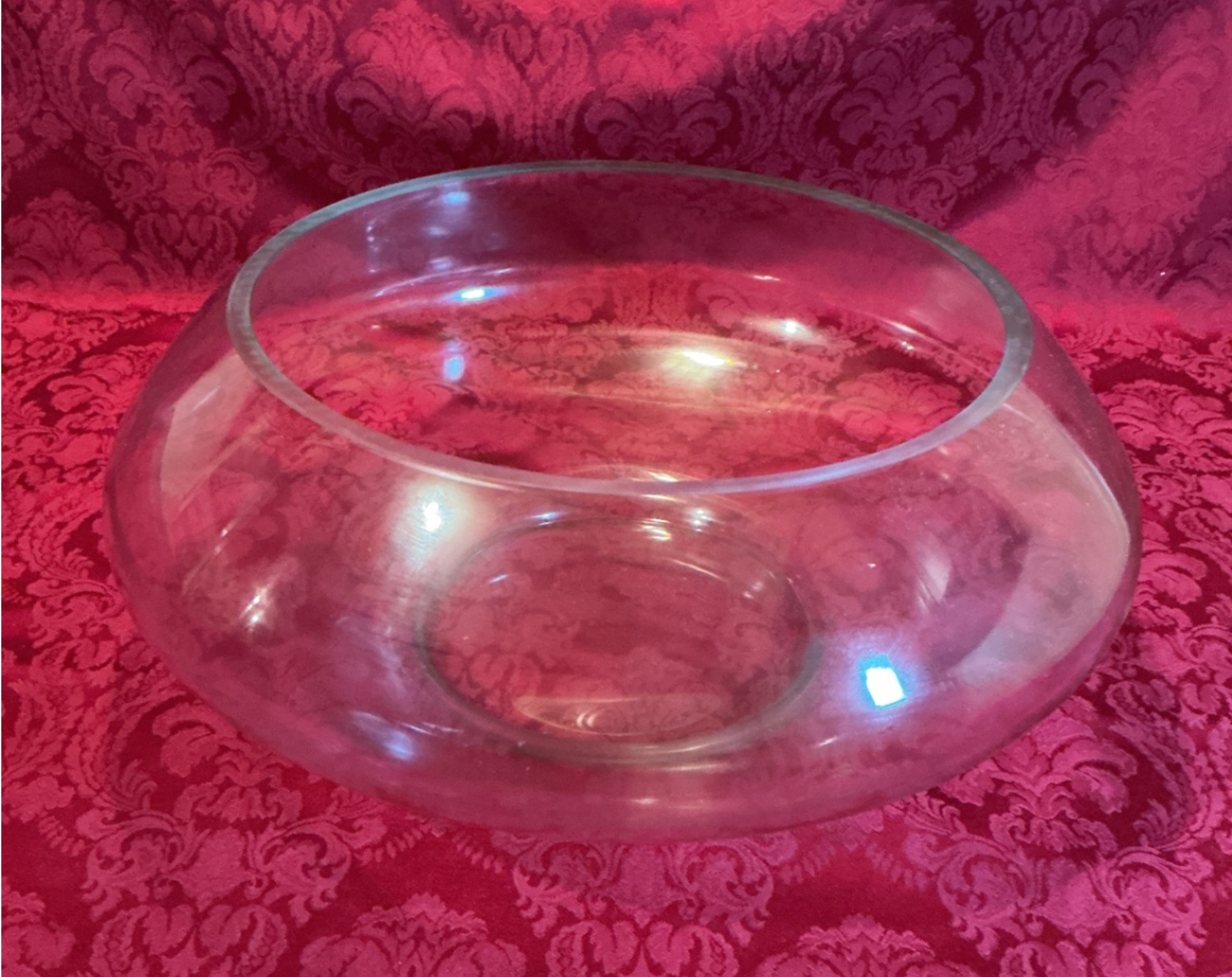 Glass punch bowl with cups and ladle - image 3 of 3