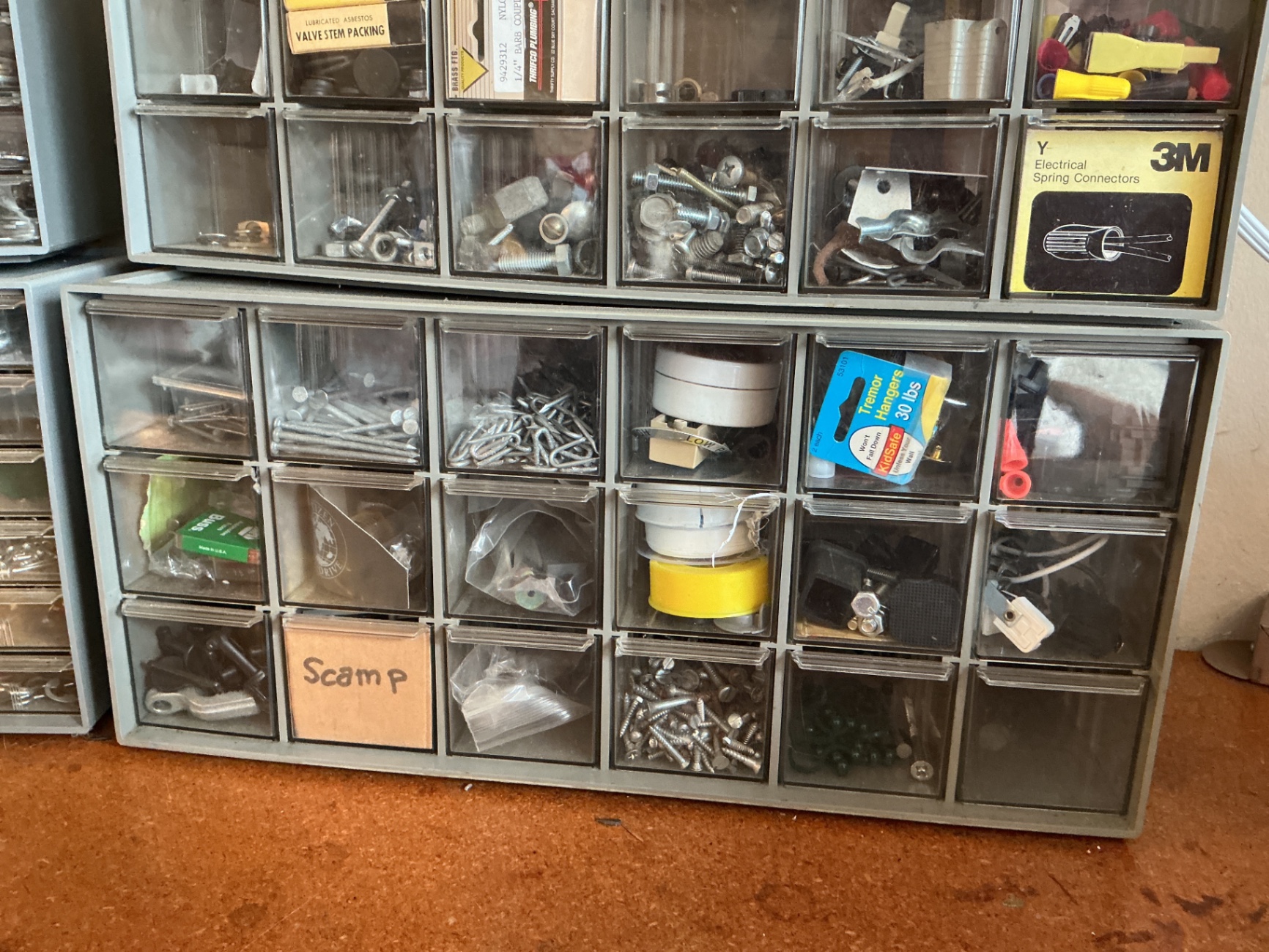 Multi-drawer hardware organizer with assorted fasteners - image 5 of 5