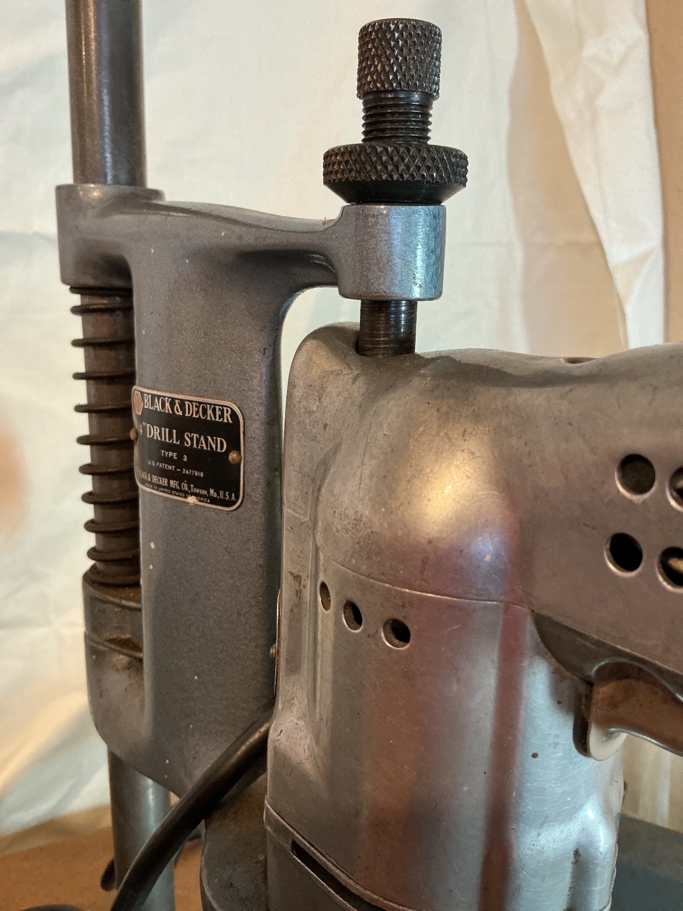 Vintage Black & Decker drill stand and bench grinder - image 5 of 5