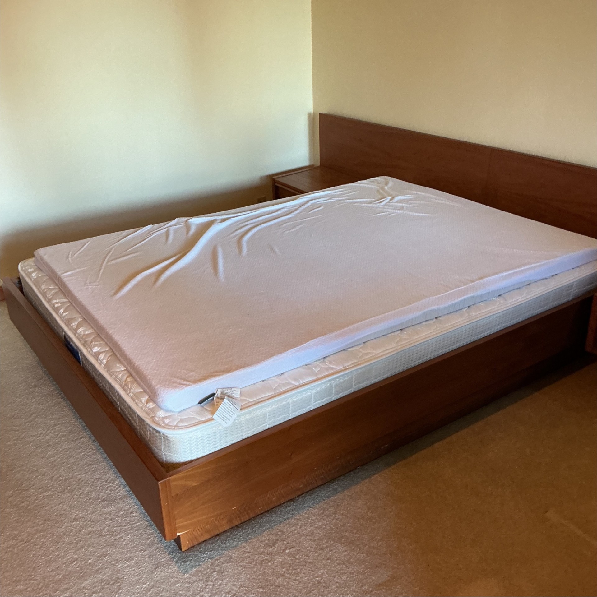 Danish Mid-Century Teak Platform Queen Bed - image 3 of 4