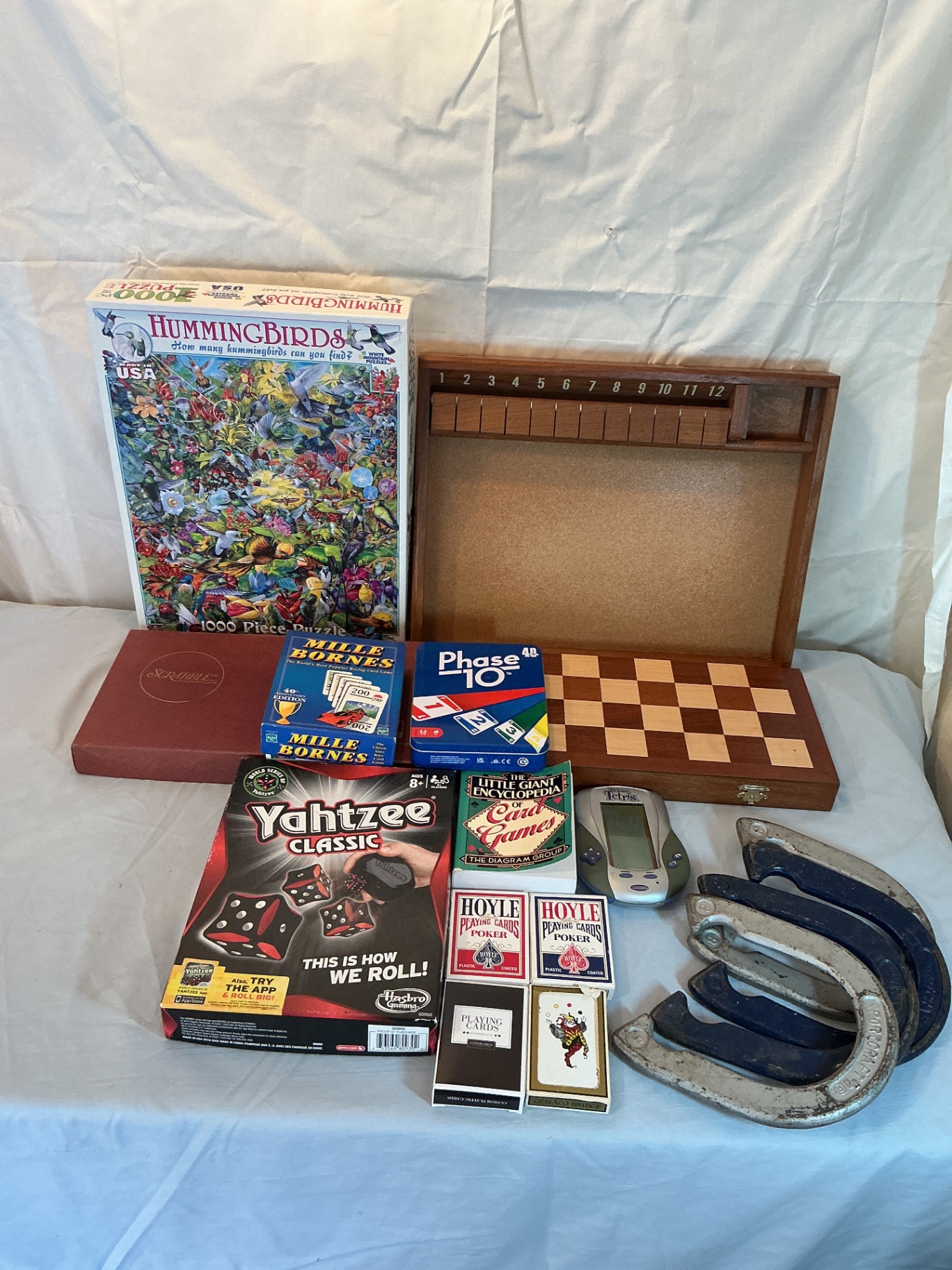 Vintage board games, puzzles, and checkers set - image 1 of 5