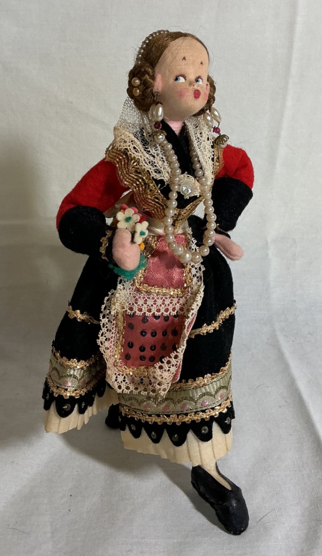 Group of six fabric dolls in traditional folk costumes - image 8 of 13