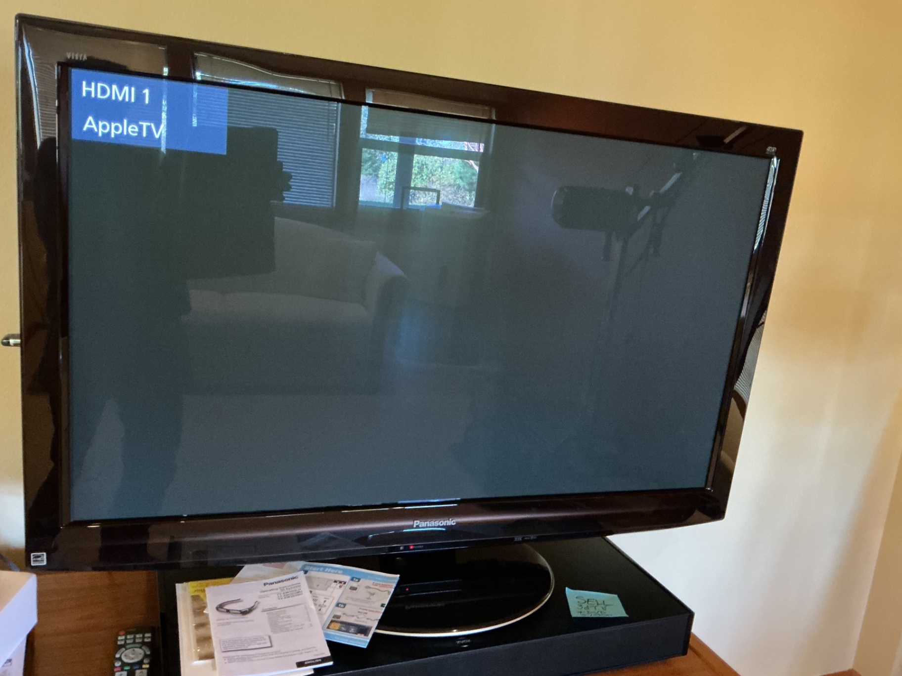 LG Panasonic TV w/ Blu-ray player, Apple TV 4K, 3D glasses, and more - image 2 of 15