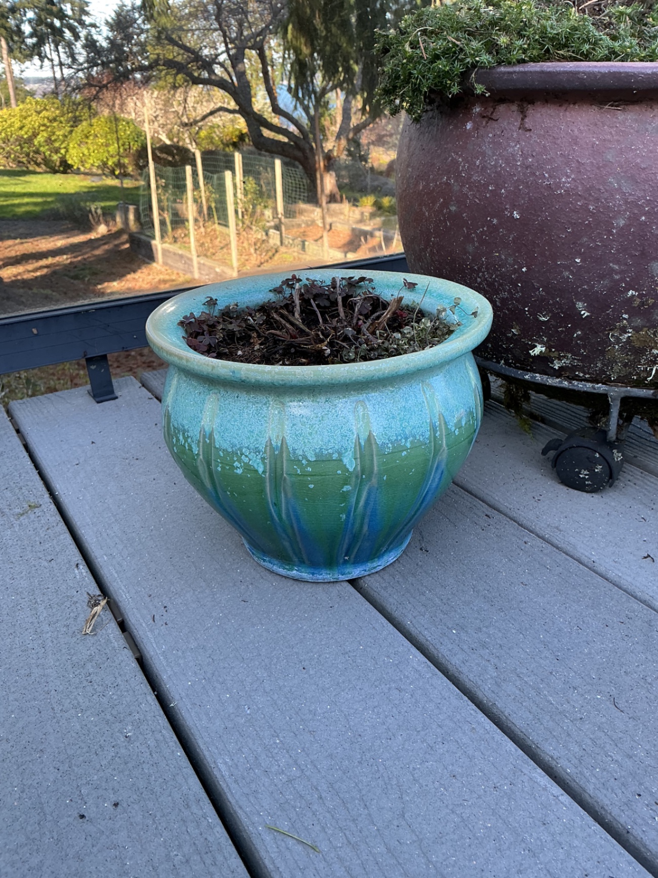 Ceramic and glazed planters.  - image 4 of 5