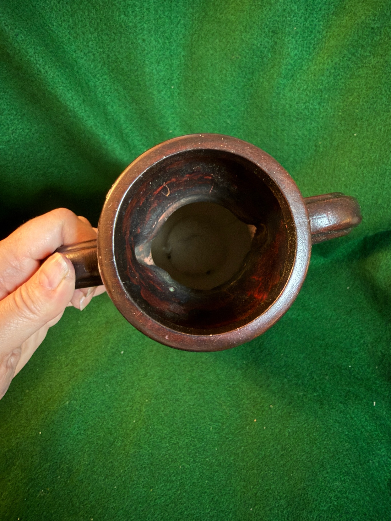 Brown, 2-handled vase - image 3 of 5