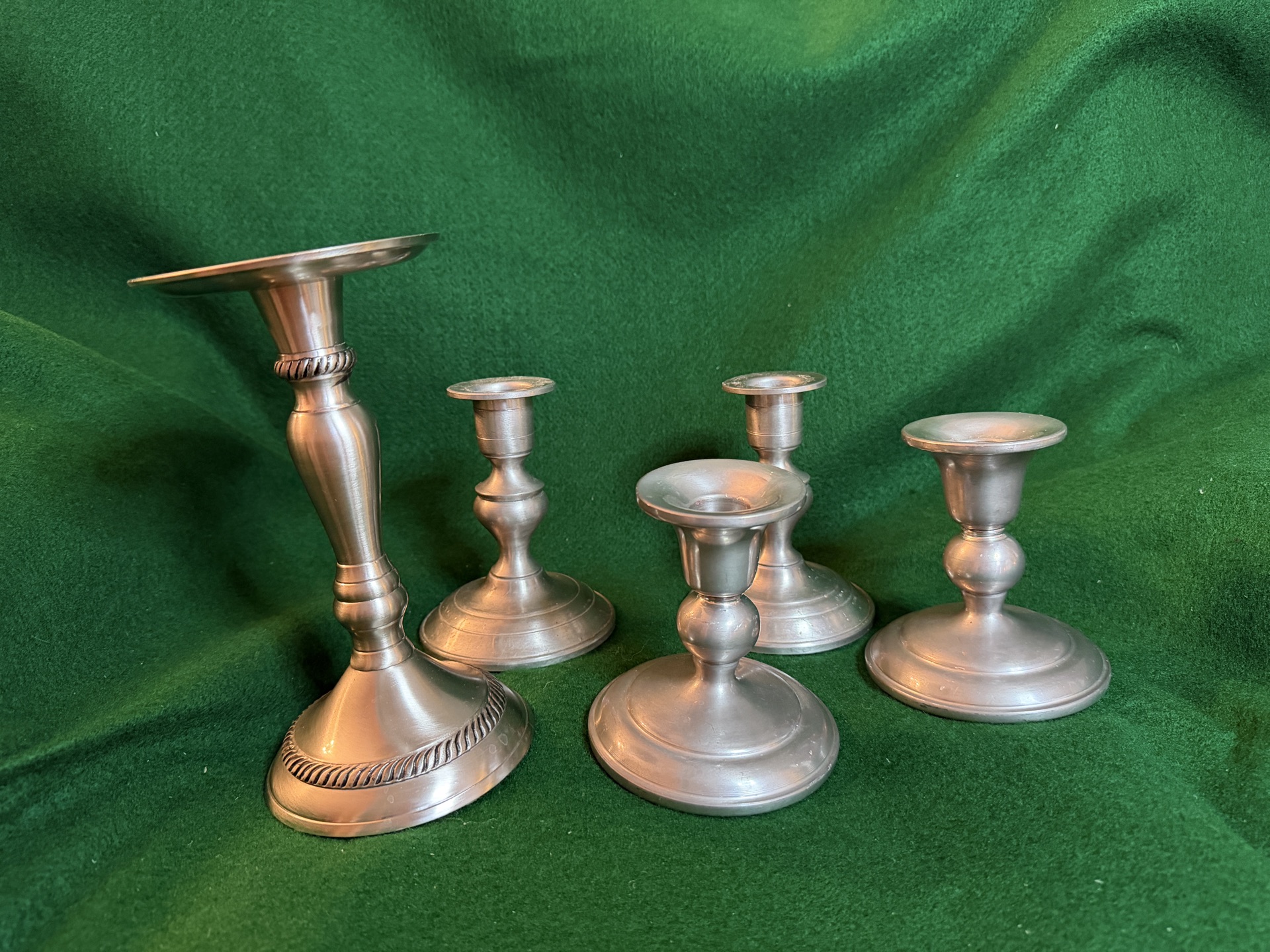 Lot Of Candle Holders-some Pewter - image 1 of 8