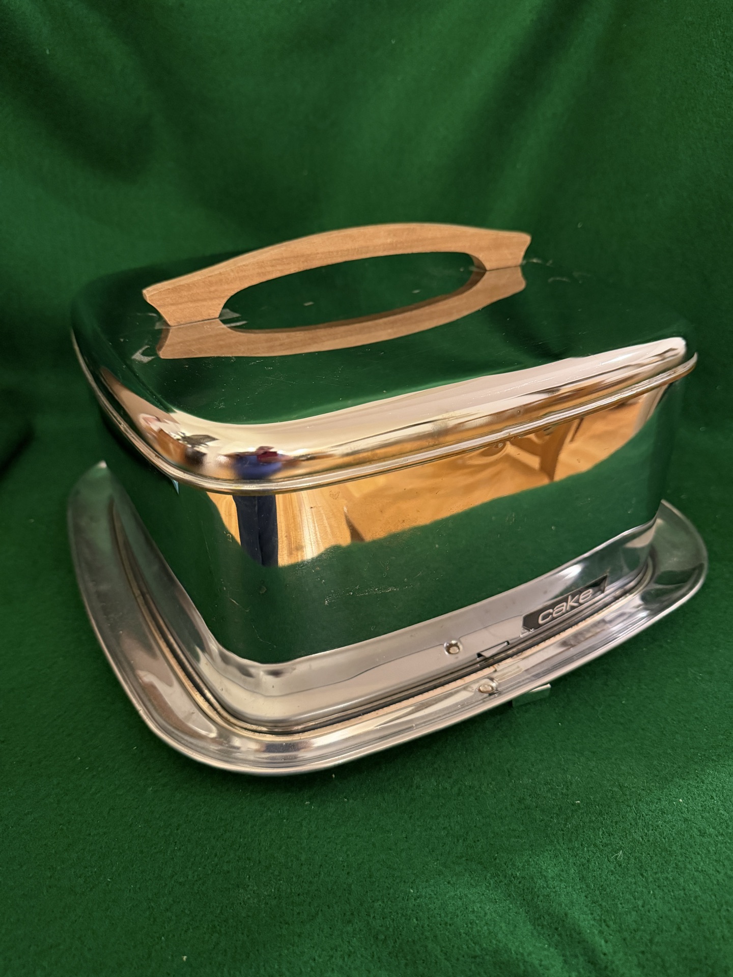 MCM vintage Lincoln Beautyware chrome cake carrier - image 1 of 8