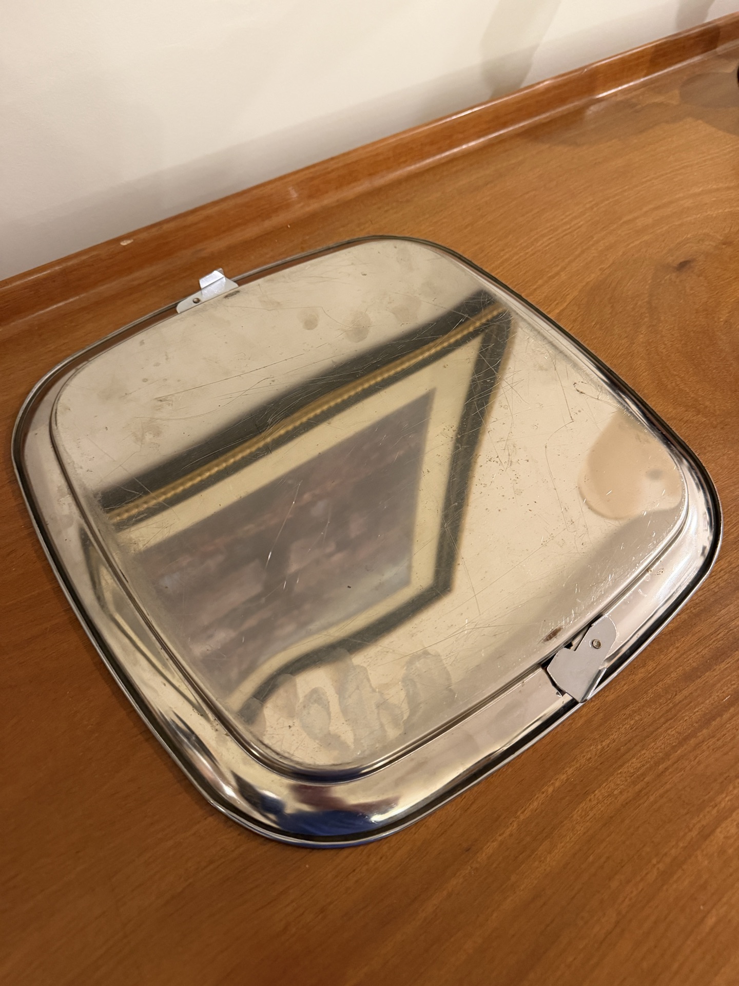 MCM vintage Lincoln Beautyware chrome cake carrier - image 8 of 8
