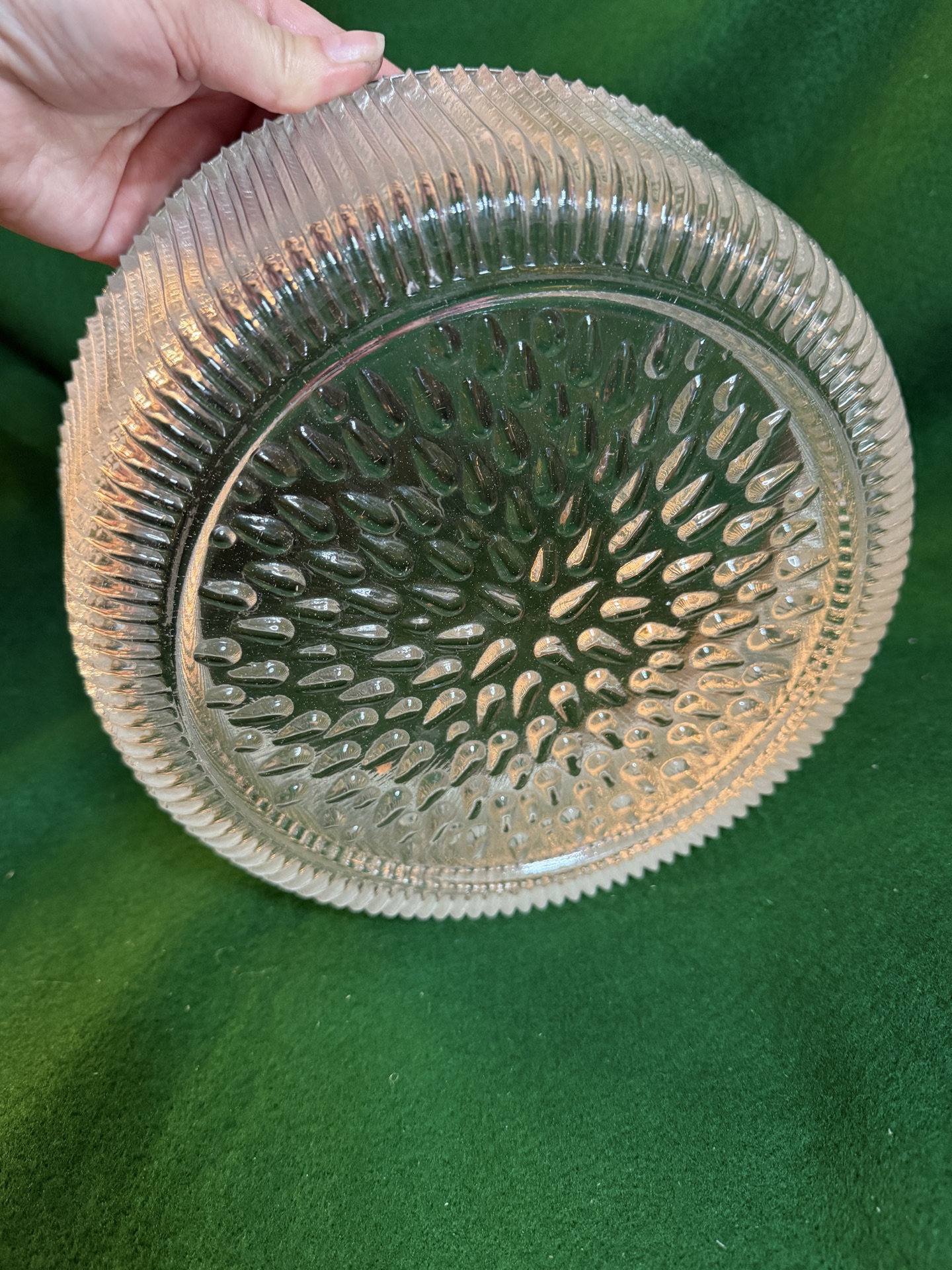 Vintage Crystal Bowl With Silver Rim - image 3 of 3